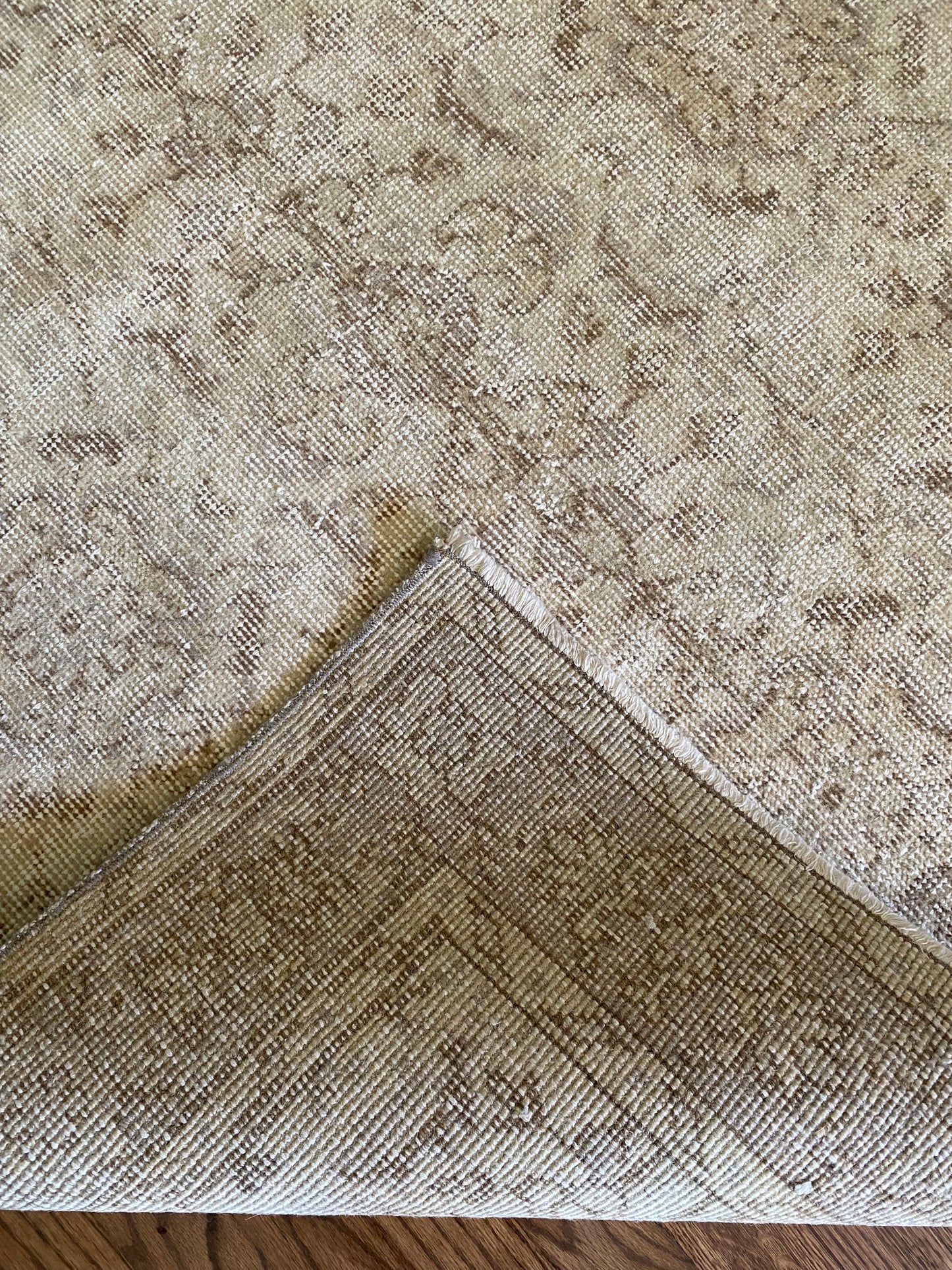 Vintage Turkish Wool Rug 3’9”x6’6.5” – Hand-Knotted Neutral Scatter Rug | Eloise