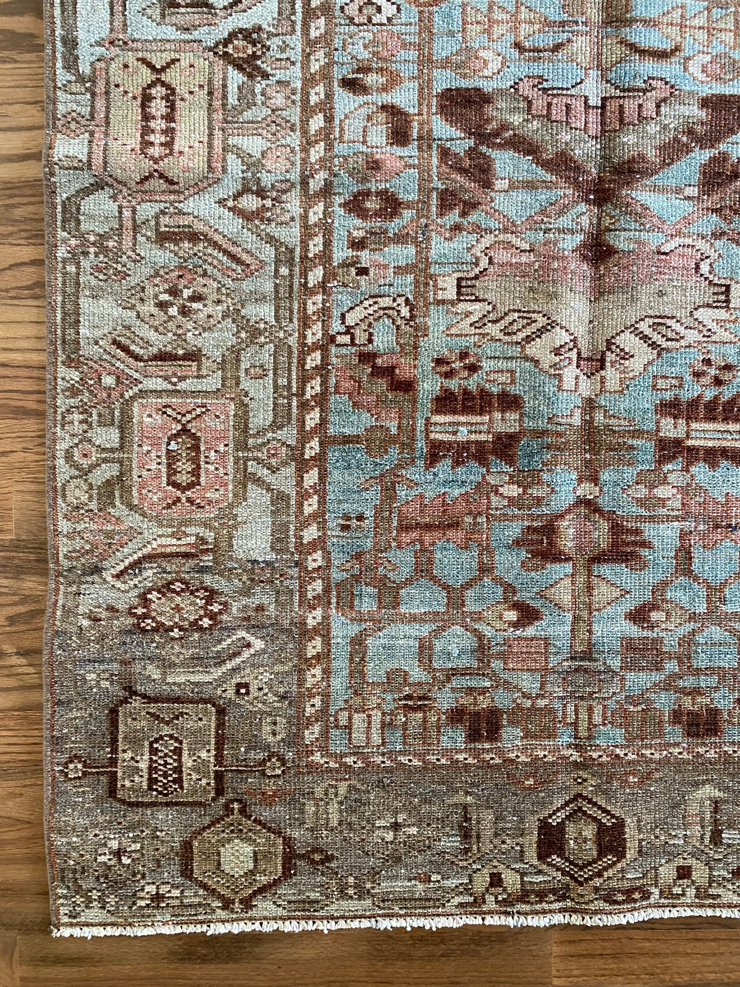 Antique Wool Runner 3’5"x10’3" – Hand-Knotted Statement Runner | Adria