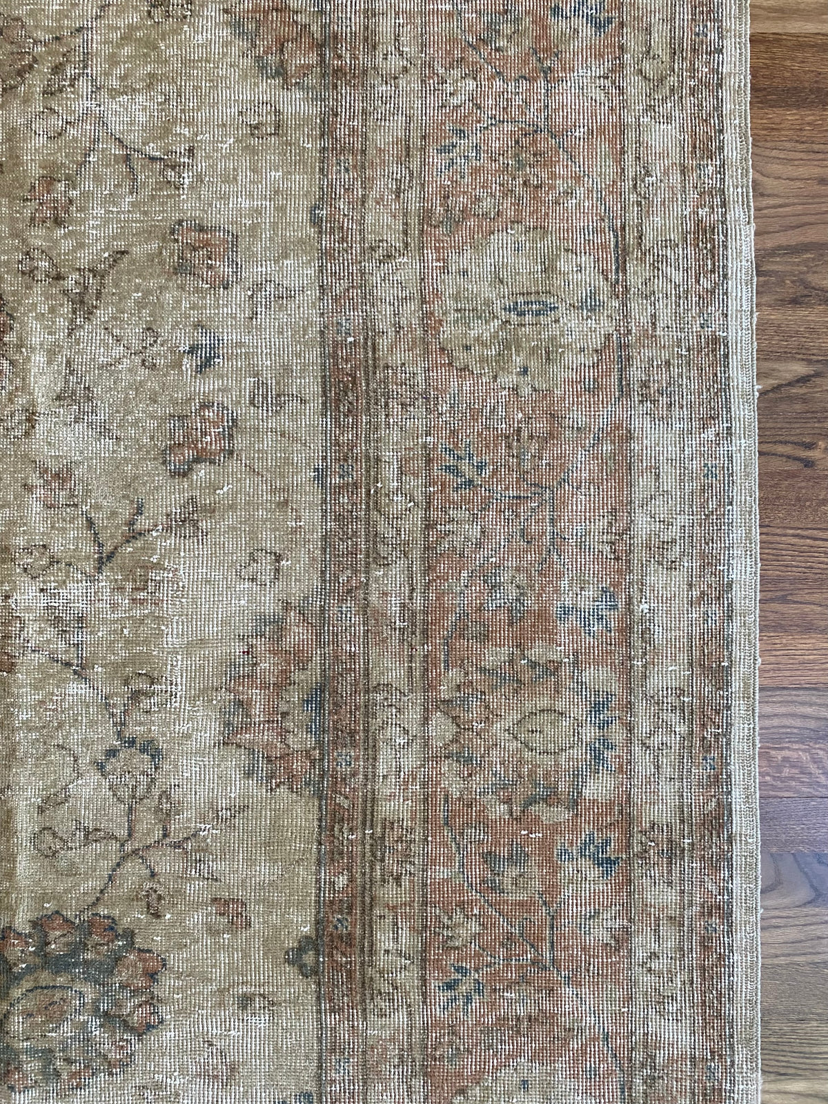 Vintage Turkish Wool Area Rug 10’2”x13’– Hand-Knotted Large Floral Rug | Hannah