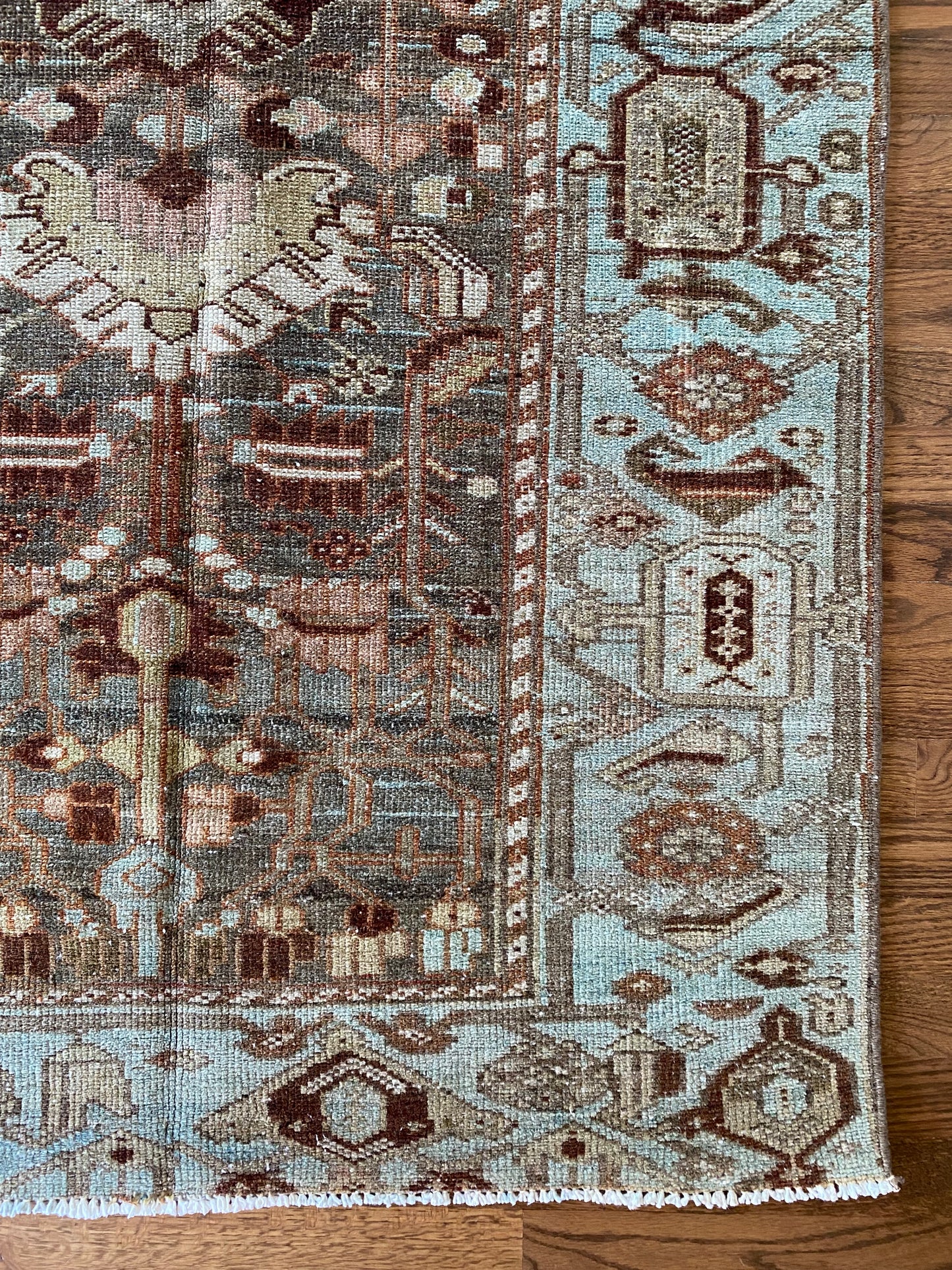 Antique Wool Runner 3’5"x10’3" – Hand-Knotted Statement Runner | Adria
