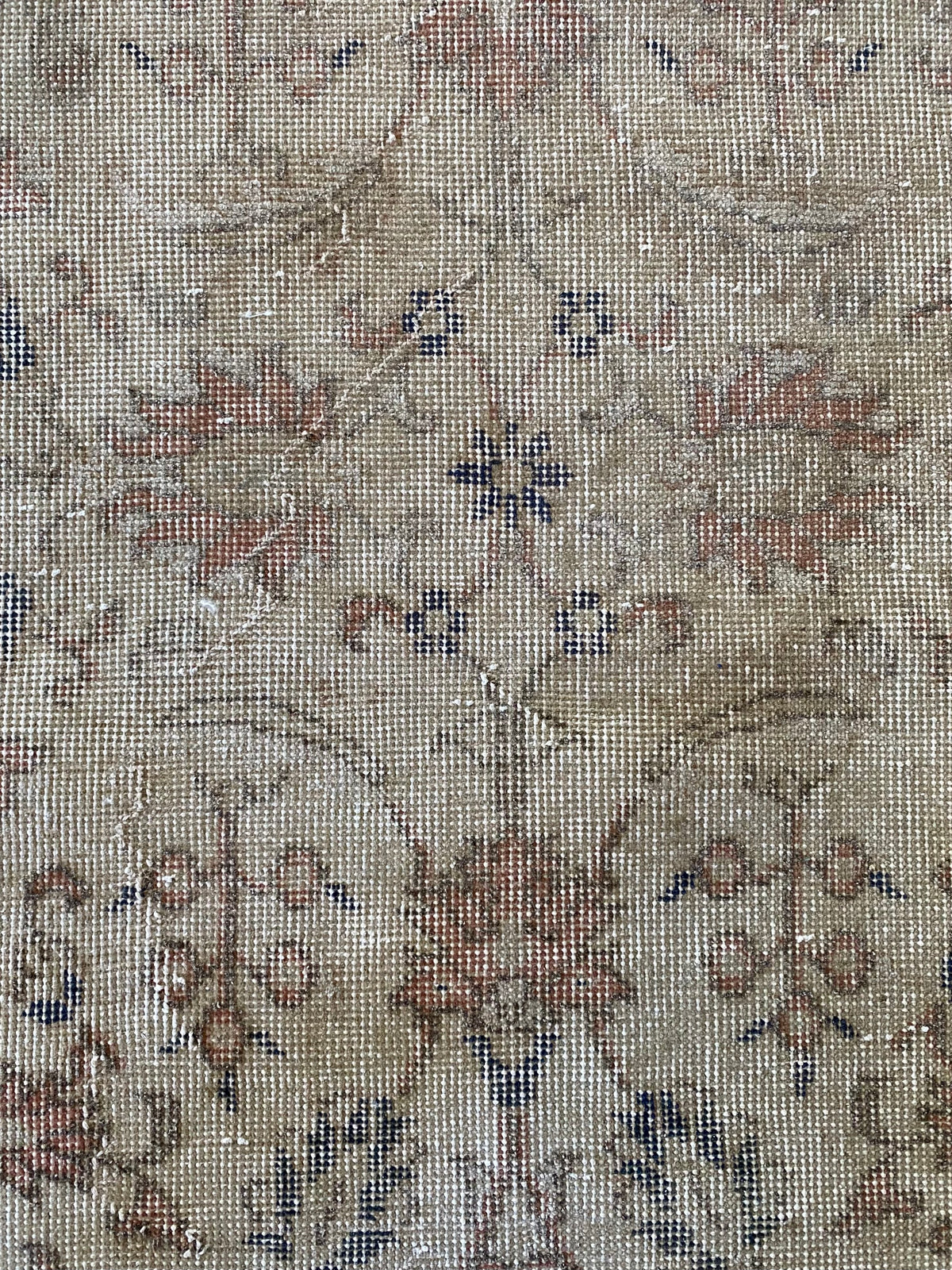 Vintage Turkish Wool Area Rug 8’3”x10’1" – Hand-Knotted Muted Terracotta Floral Rug | Lillian
