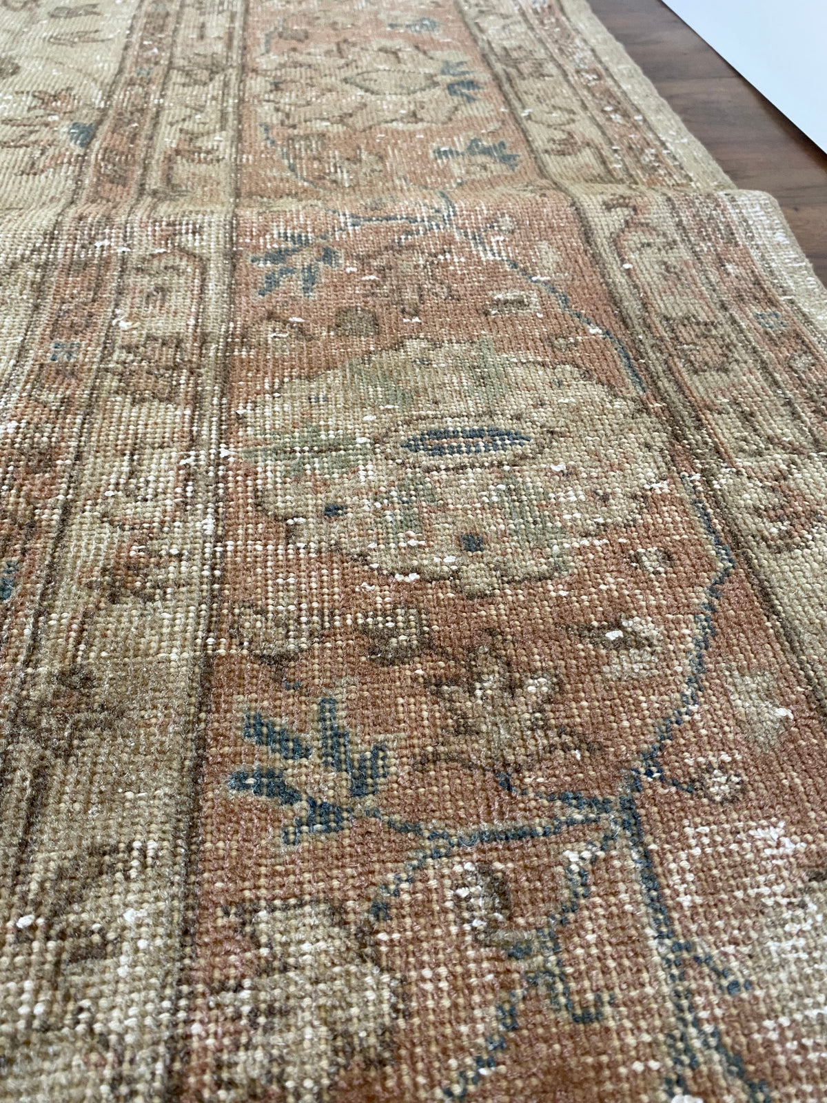 Vintage Turkish Wool Area Rug 10’2”x13’– Hand-Knotted Large Floral Rug | Hannah