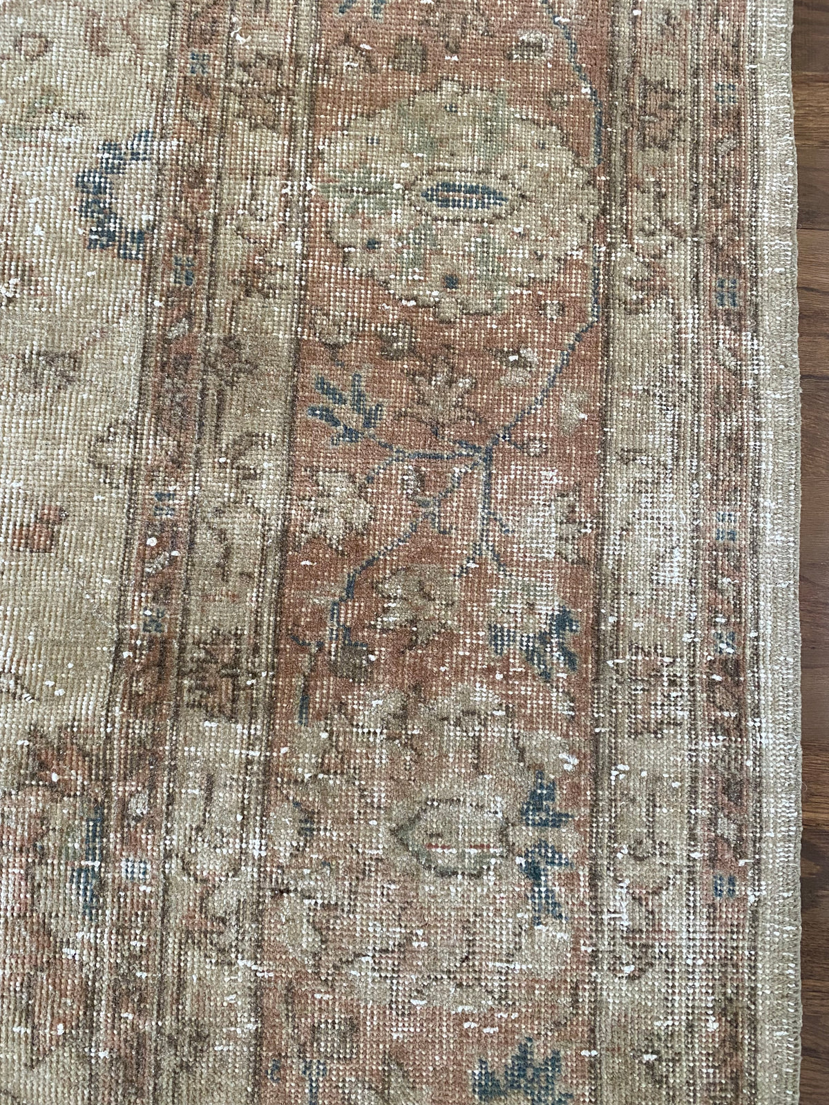 Vintage Turkish Wool Area Rug 10’2”x13’– Hand-Knotted Large Floral Rug | Hannah