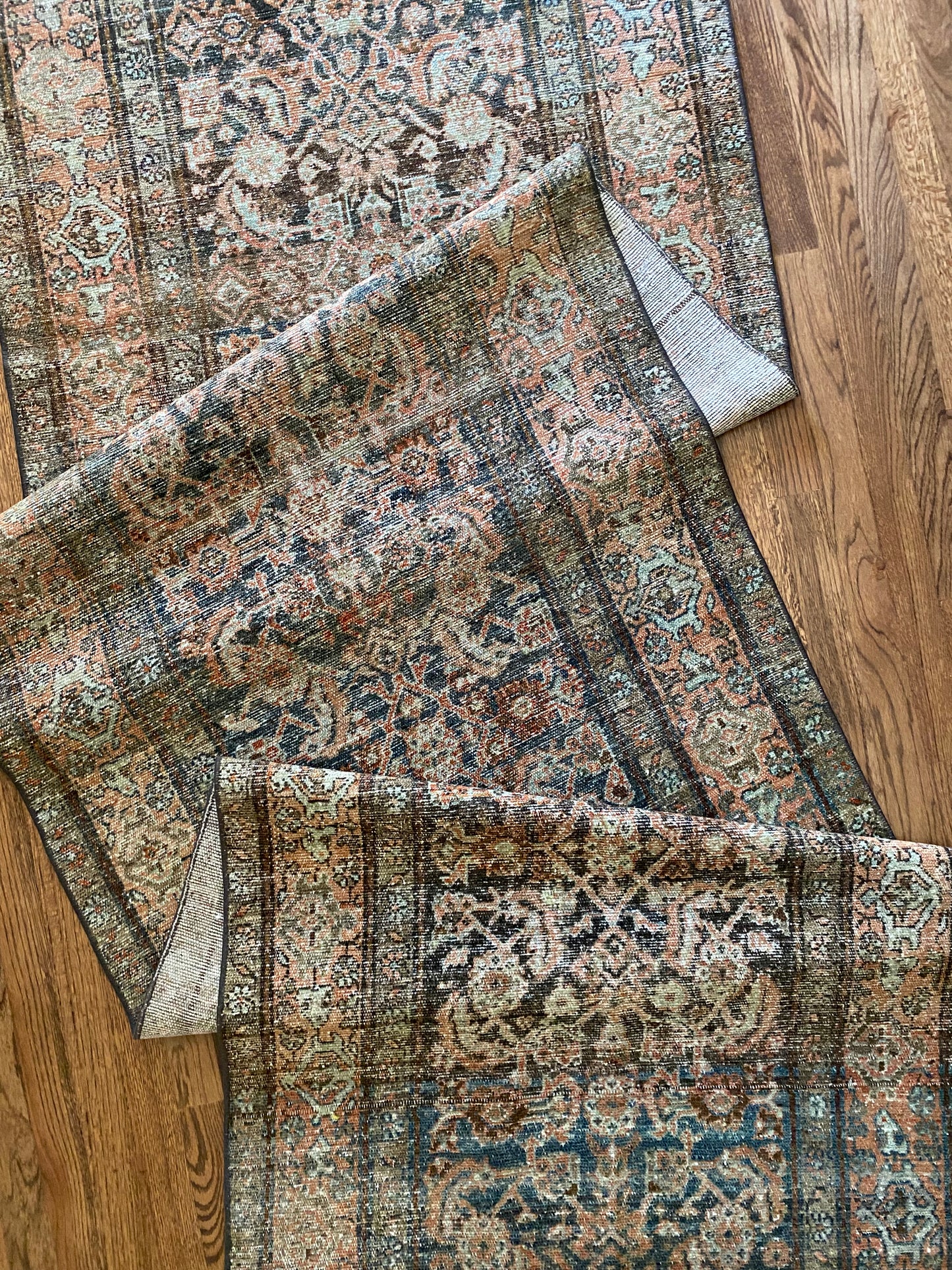 Antique Malayer Wool Runner 3’1"x12’4" – Hand-Knotted Long Statement Runner | Nicole