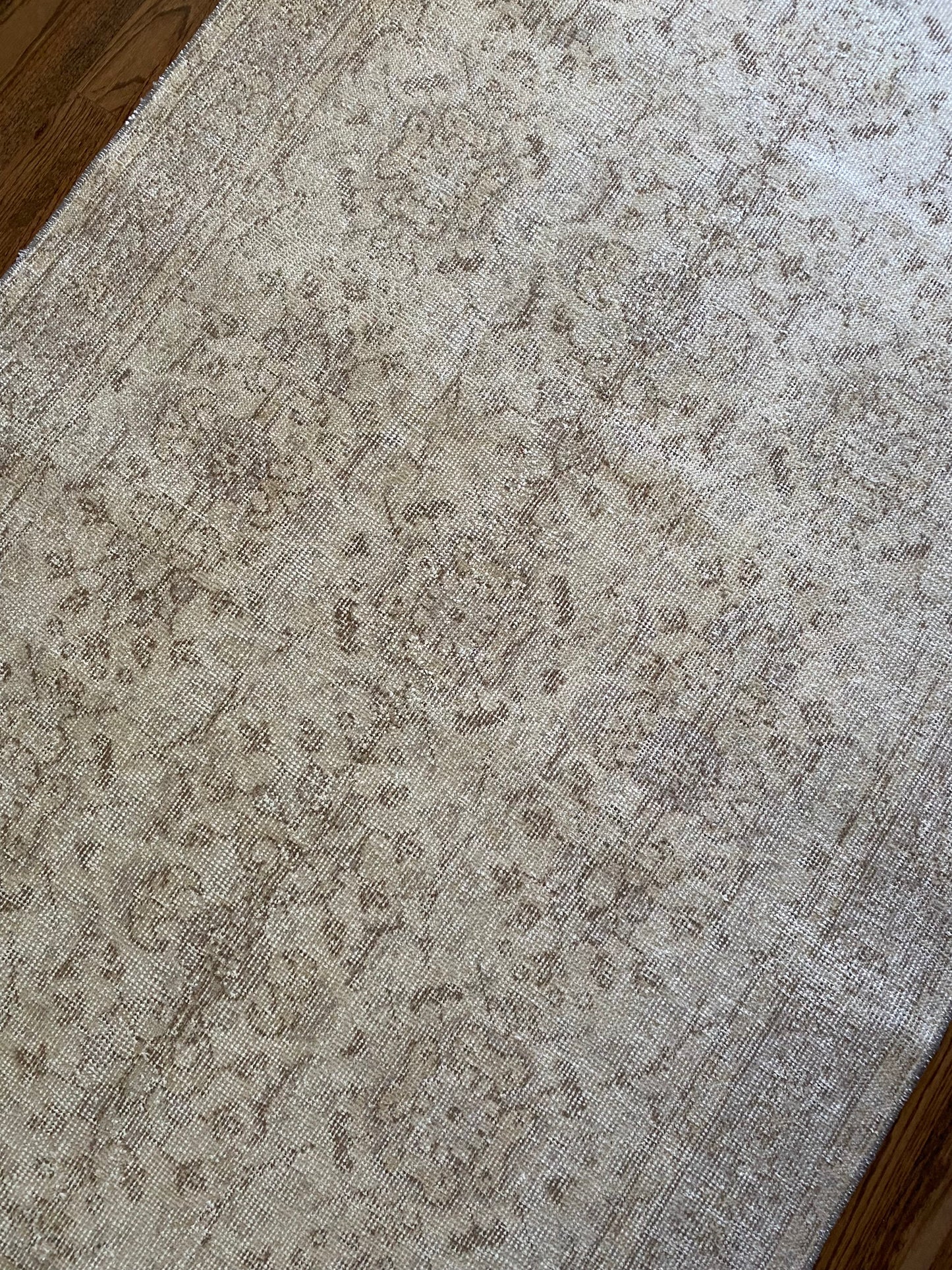 Vintage Turkish Wool Rug 3’9”x6’6.5” – Hand-Knotted Neutral Scatter Rug | Eloise