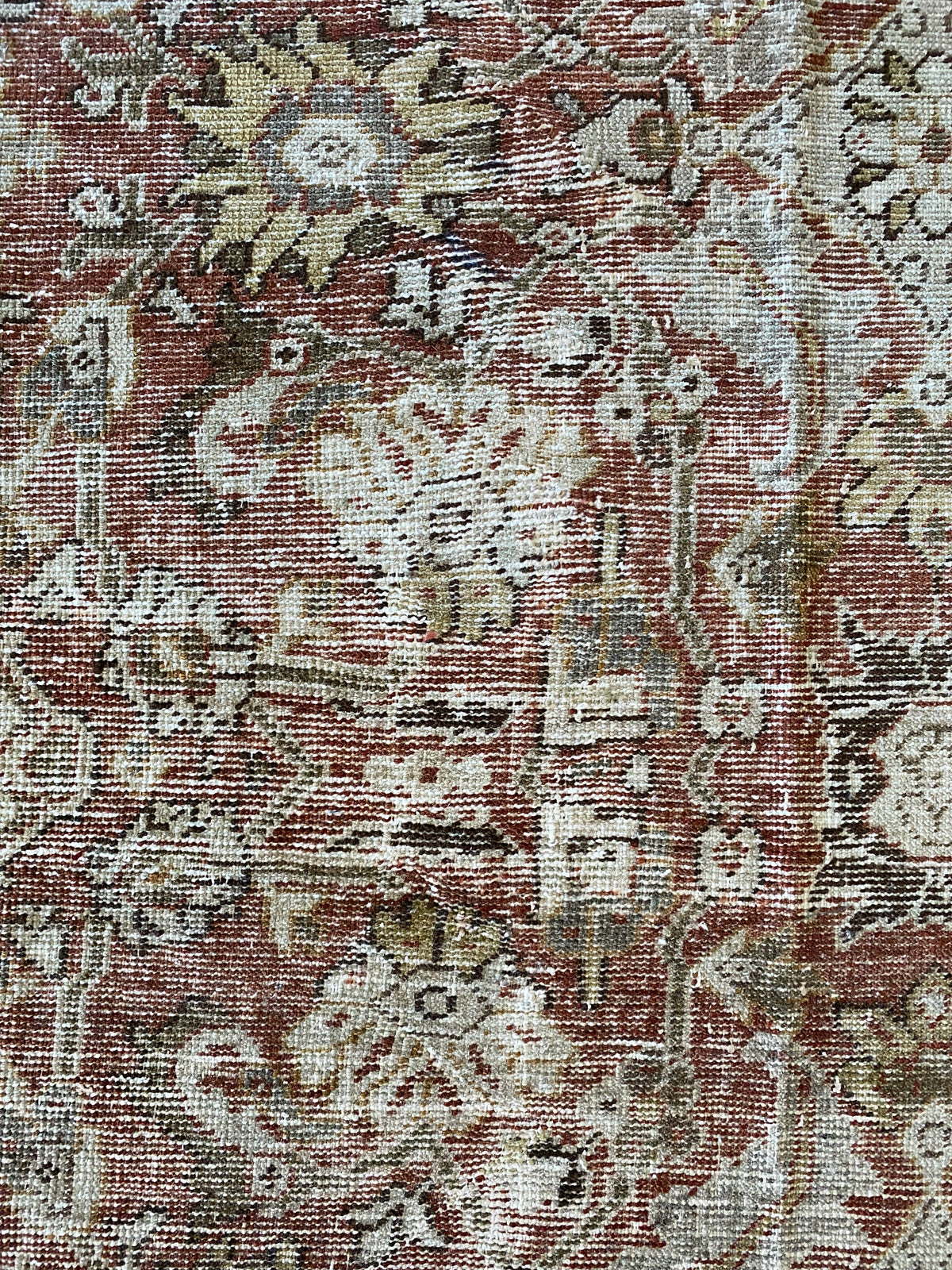 Antique Mahal Wool Area Rug 6’11x10’2” – Hand-Knotted Red Rug | Emre