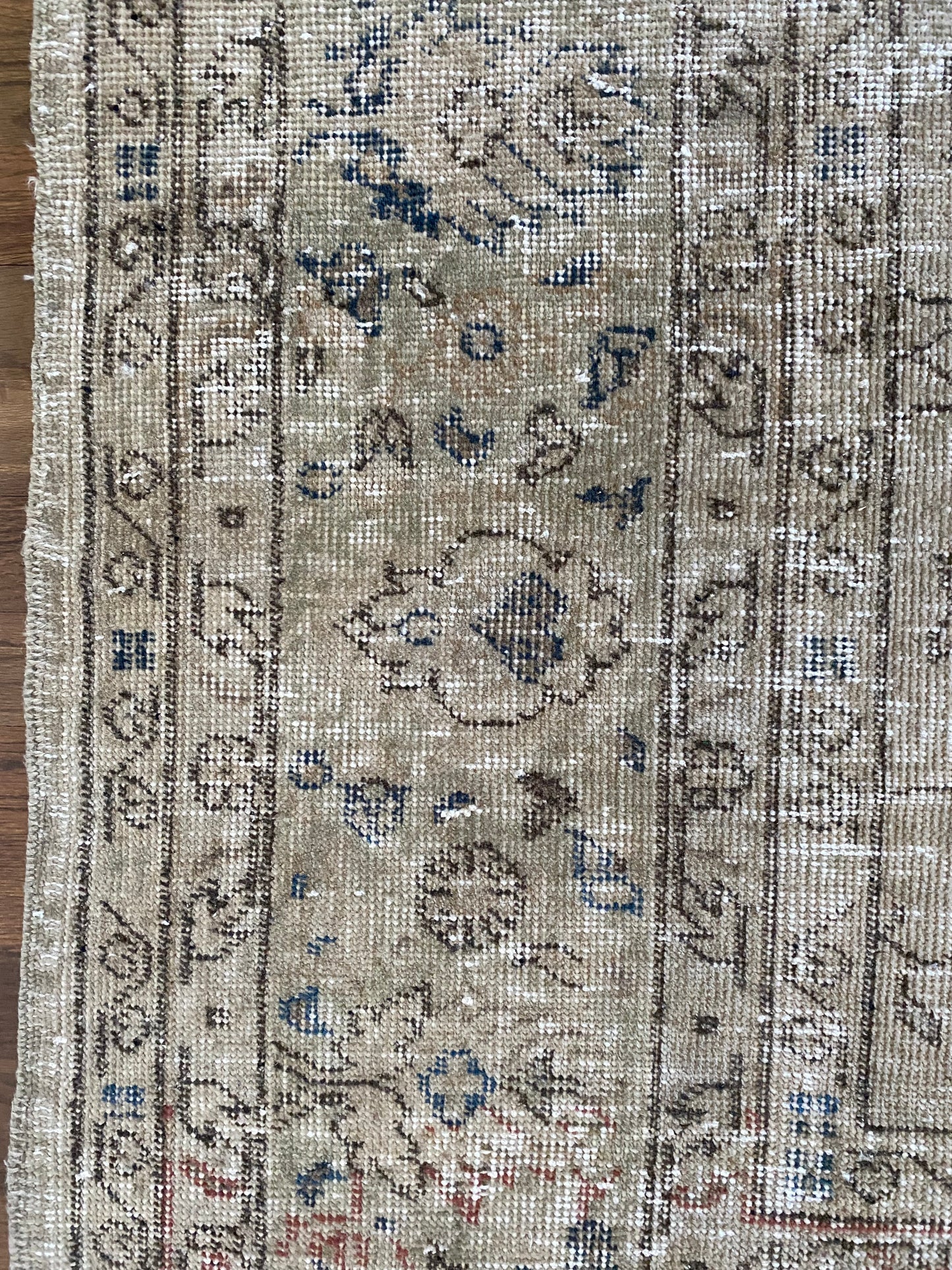 Vintage Turkish Wool Area Rug 9’10”x12’9.5” – Hand-Knotted Neutral Rug | Eden