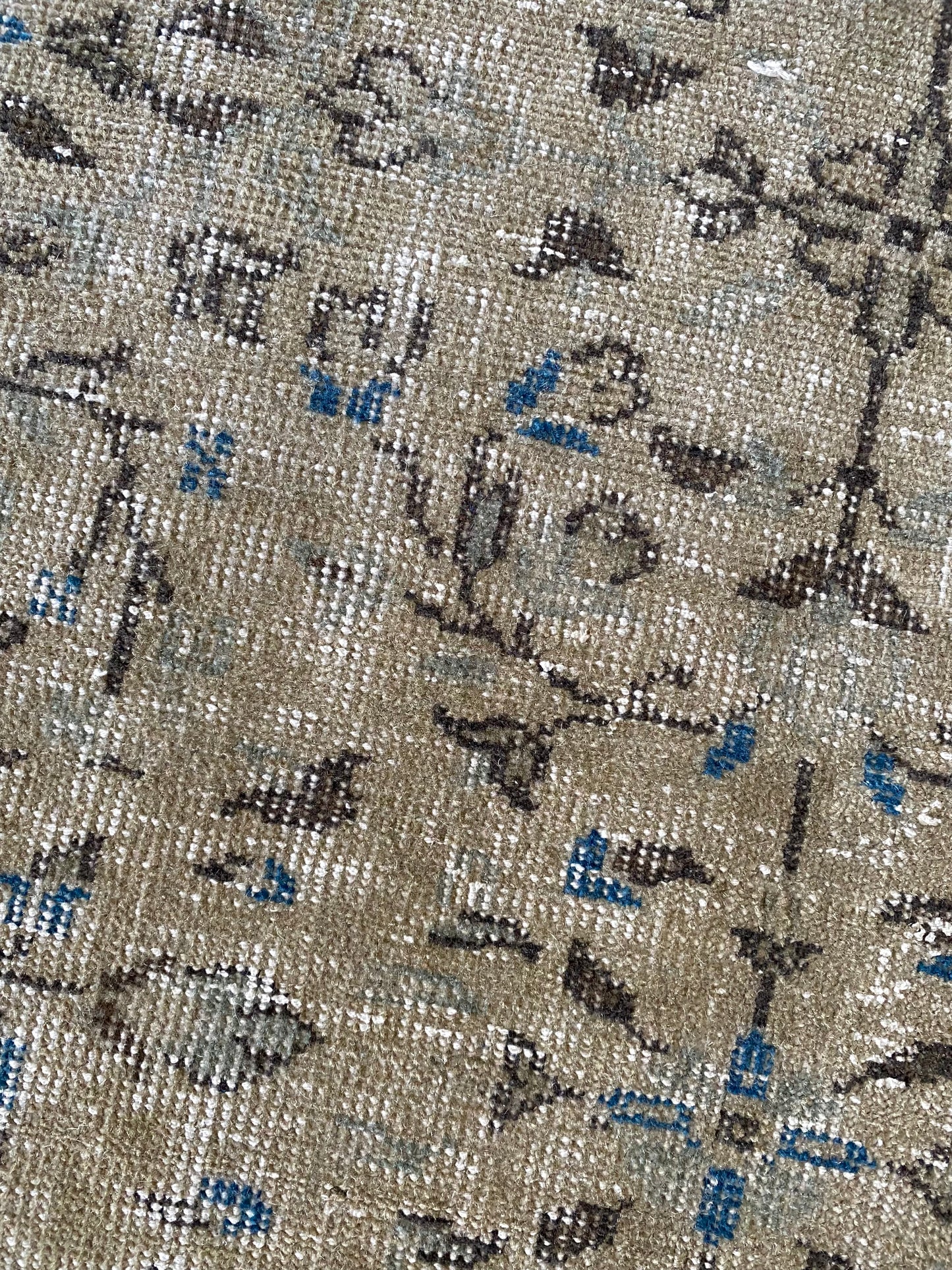 Vintage Turkish Wool Area Rug 9’4x12’2” – Hand-Knotted Neutral Rug | Rory
