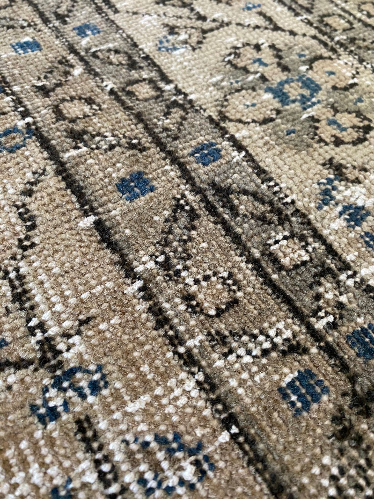 Vintage Turkish Wool Area Rug 7’11’x10’8" – Hand-Knotted Neutral Rug | Collins