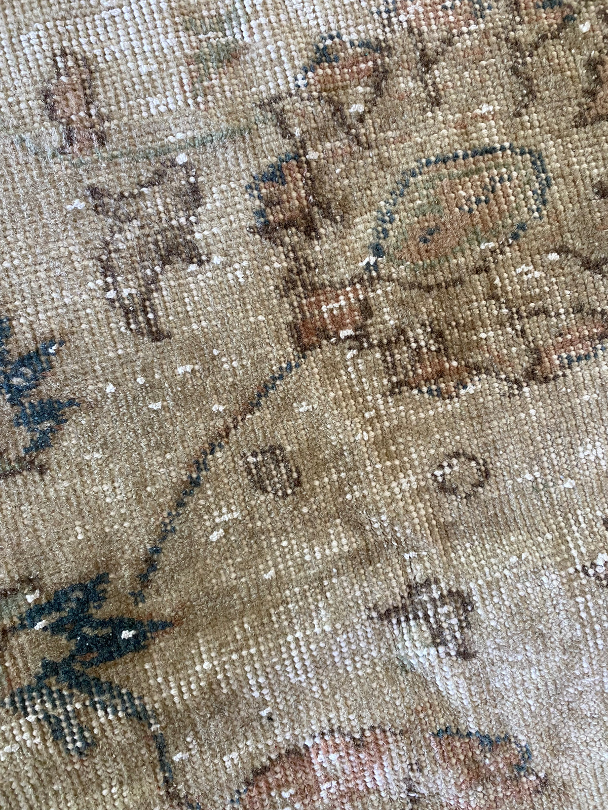 Vintage Turkish Wool Area Rug 10’2”x13’– Hand-Knotted Large Floral Rug | Hannah