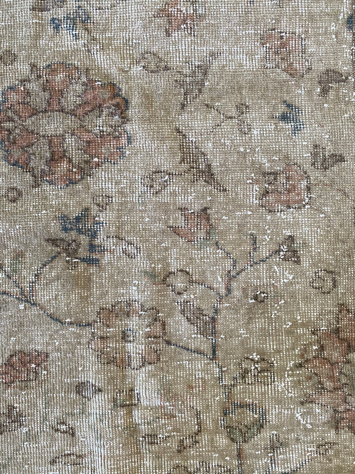 Vintage Turkish Wool Area Rug 10’2”x13’– Hand-Knotted Large Floral Rug | Hannah