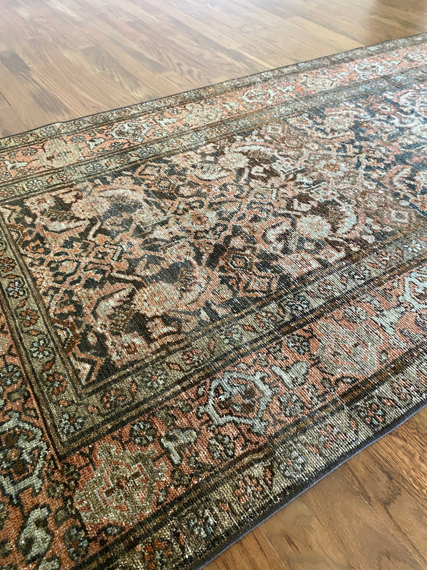 Antique Malayer Wool Runner 3’1"x12’4" – Hand-Knotted Long Statement Runner | Nicole