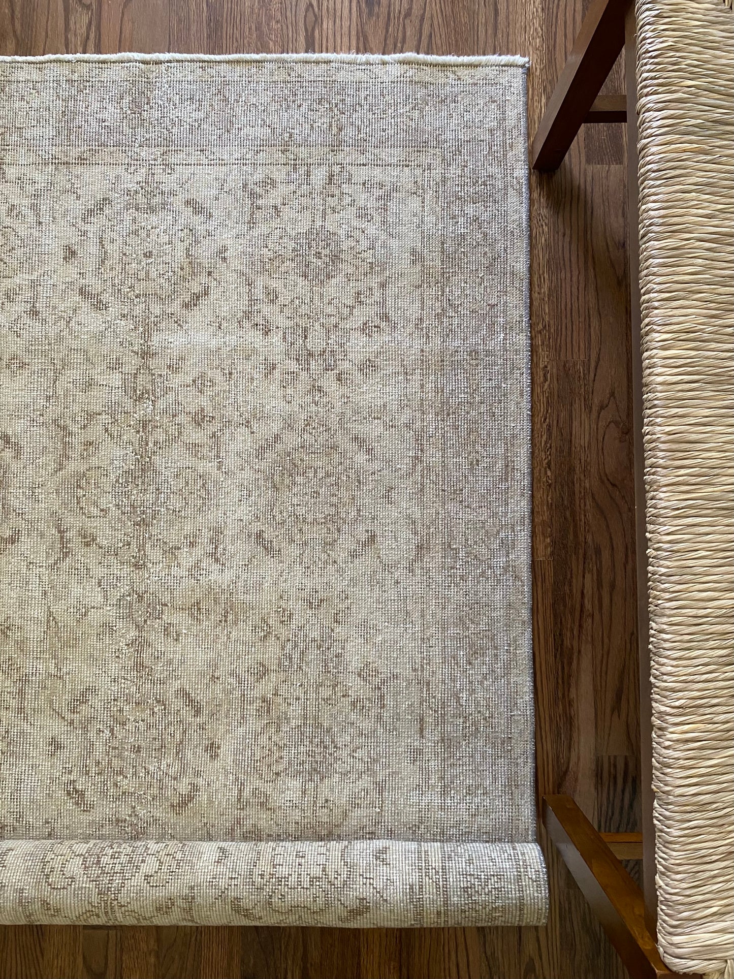 Vintage Turkish Wool Rug 3’9”x6’6.5” – Hand-Knotted Neutral Scatter Rug | Eloise