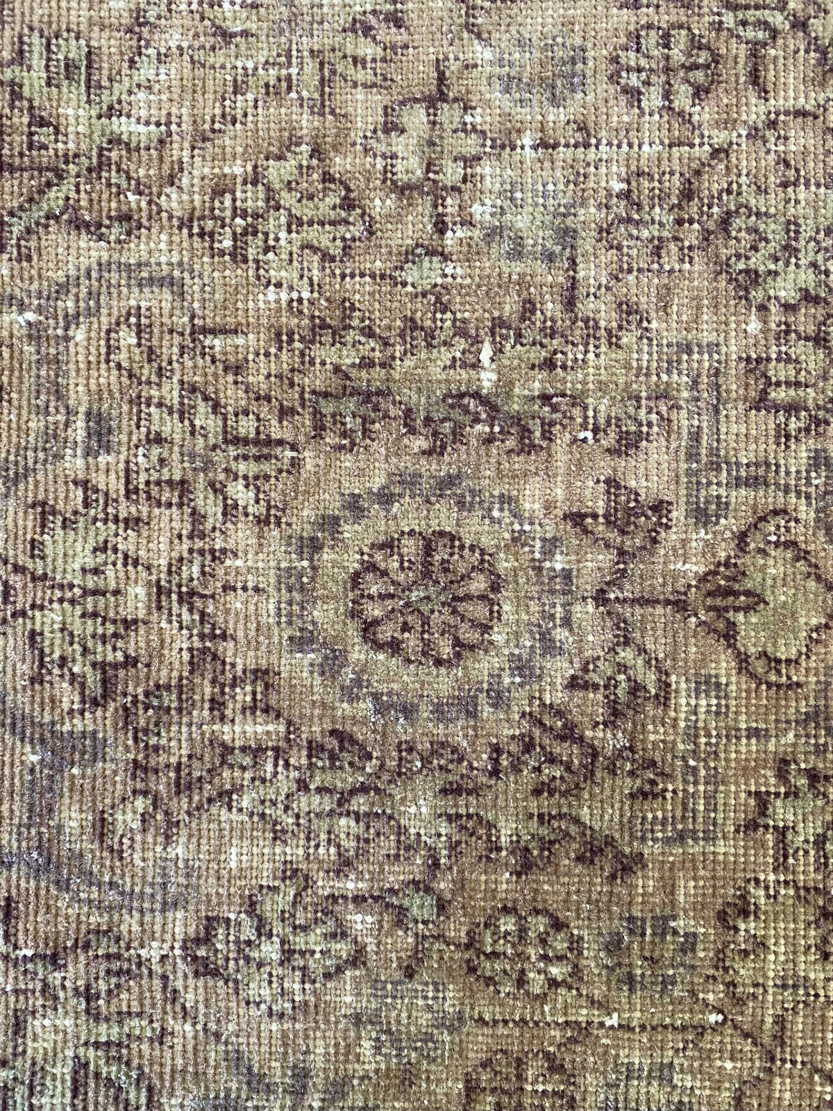Vintage Turkish Wool Area Rug 8’x10’6" – Hand-Knotted Clay Floral Rug | Monica
