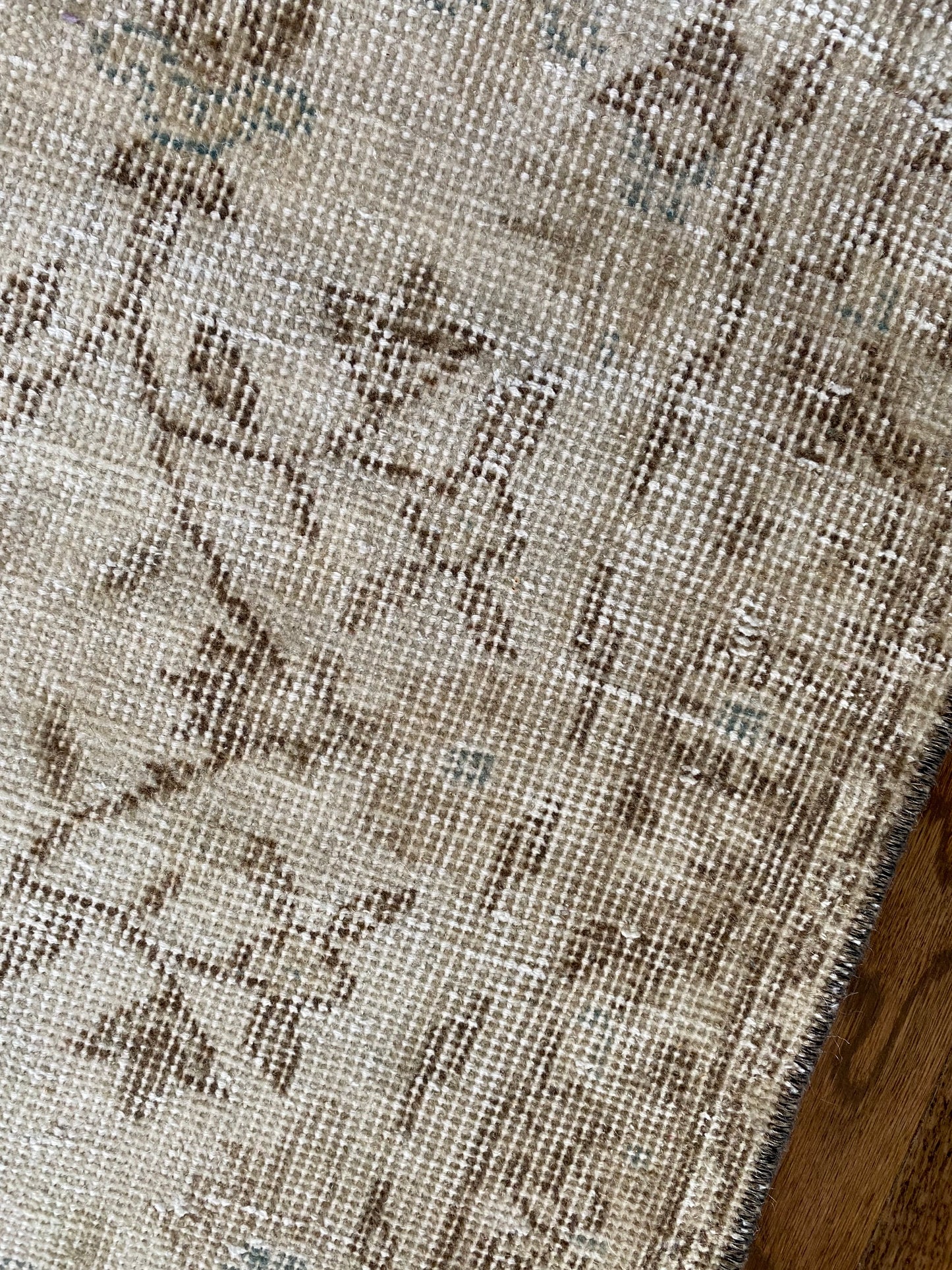 Vintage Turkish Wool Rug 3’10”x6’11” – Hand-Knotted Neutral Scatter Rug | Kendyl