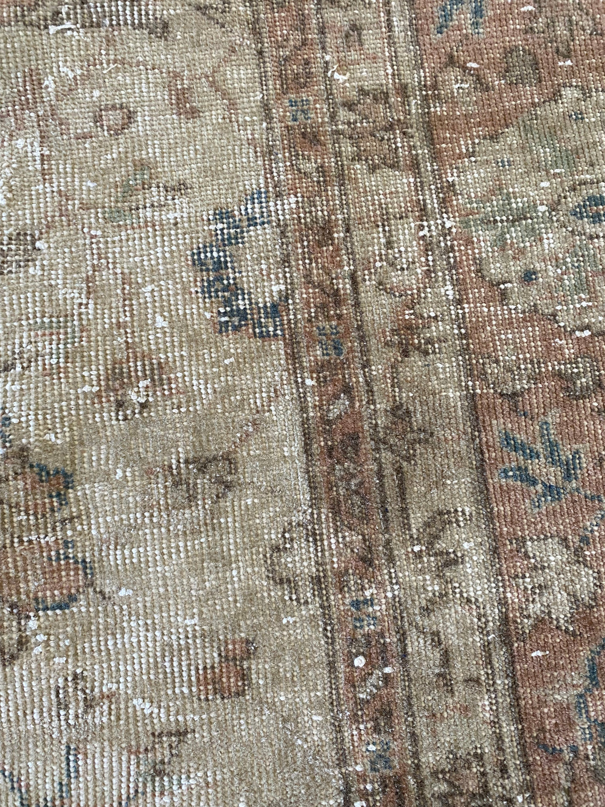 Vintage Turkish Wool Area Rug 10’2”x13’– Hand-Knotted Large Floral Rug | Hannah