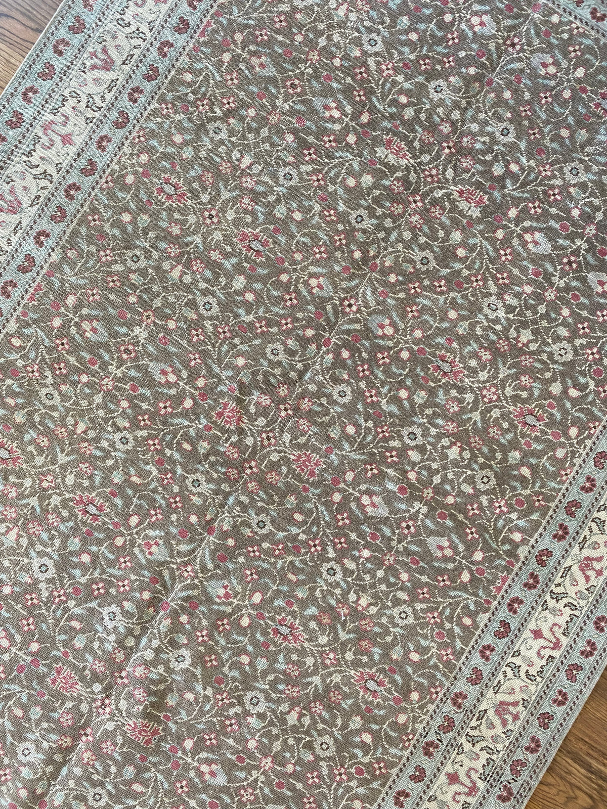 Vintage Kayseri Wool Rug 4’10”x7’3” – Hand-Knotted Mushroom Scatter Rug | Jillian