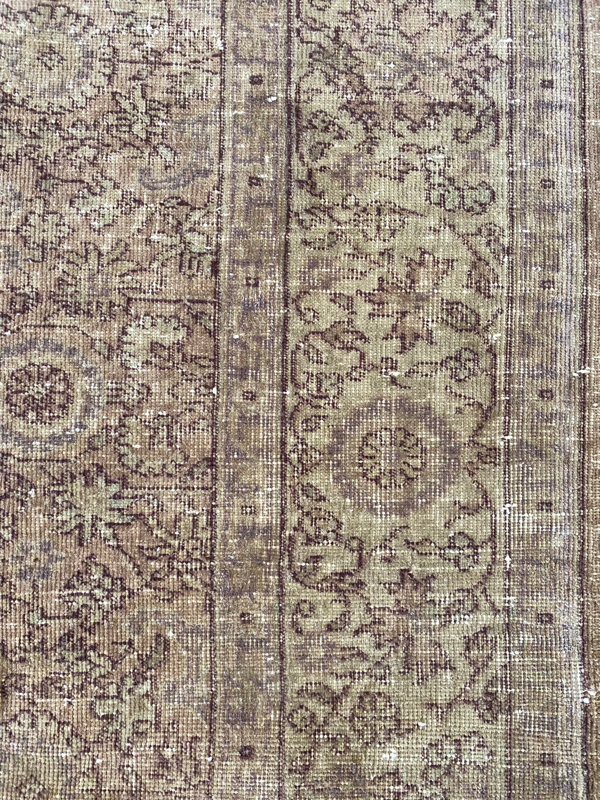 Vintage Turkish Wool Area Rug 8’x10’6" – Hand-Knotted Clay Floral Rug | Monica