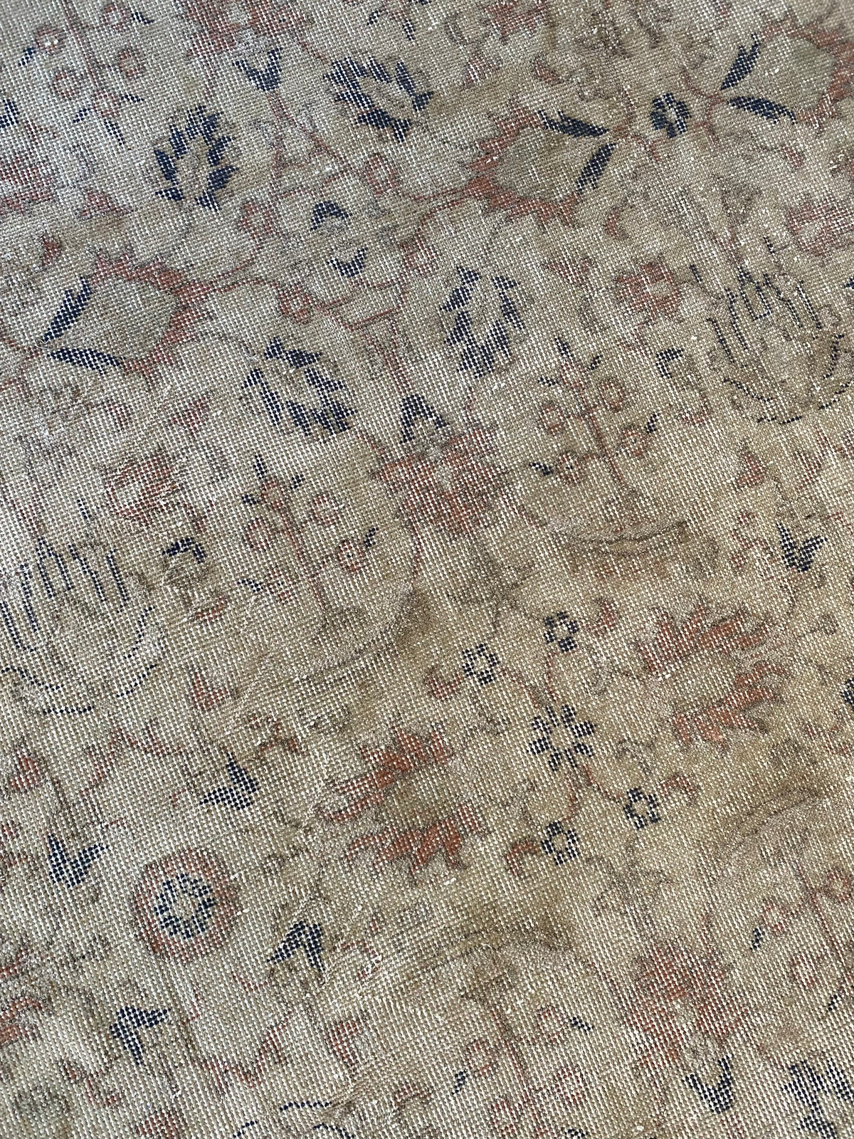 Vintage Turkish Wool Area Rug 8’3”x10’1" – Hand-Knotted Muted Terracotta Floral Rug | Lillian