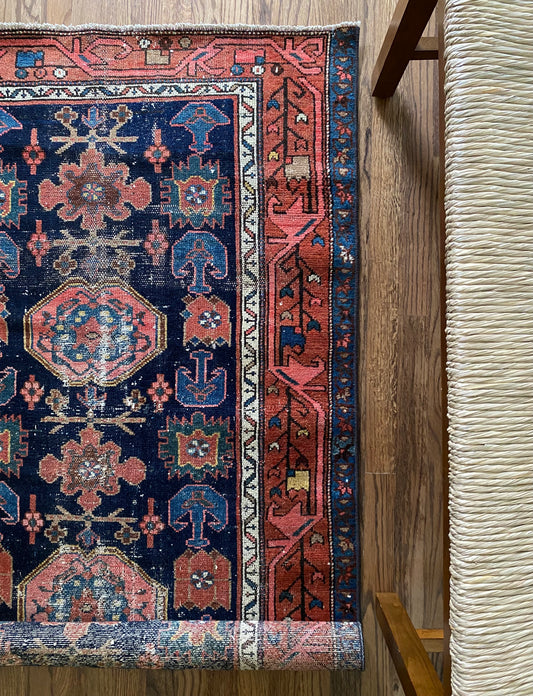 Antique Persian Rug 3’2.5” x 5’6.5” – Hand-Knotted Colorful Scatter Rug | Dakota