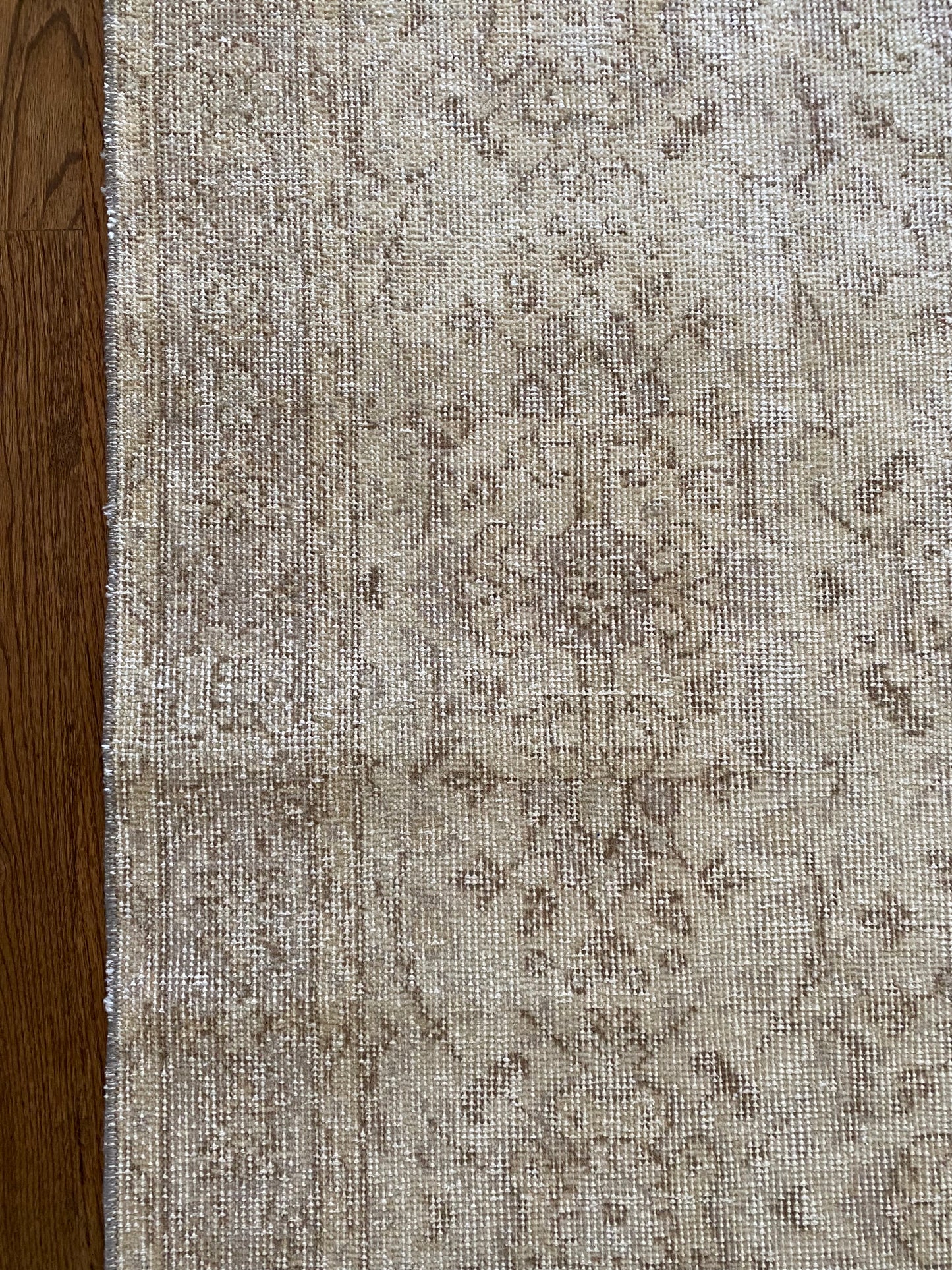 Vintage Turkish Wool Rug 3’9”x6’6.5” – Hand-Knotted Neutral Scatter Rug | Eloise
