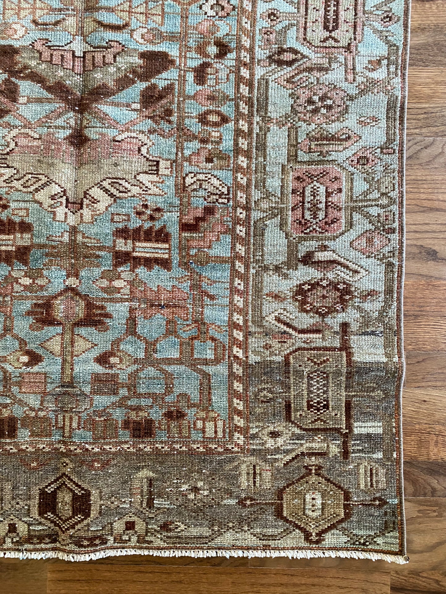 Antique Wool Runner 3’5"x10’3" – Hand-Knotted Statement Runner | Adria