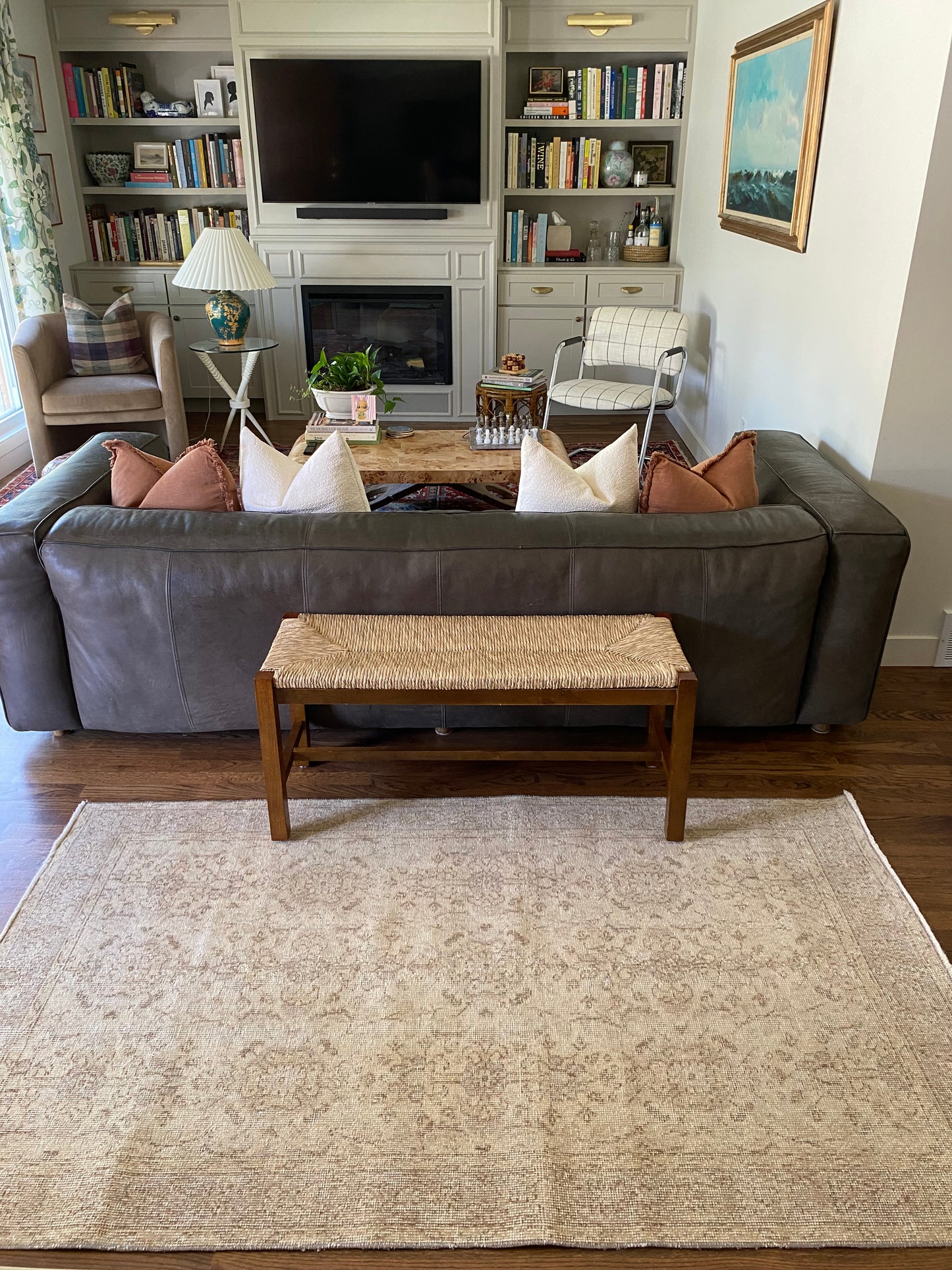Vintage Turkish Wool Rug 3’9”x6’6.5” – Hand-Knotted Neutral Scatter Rug | Eloise