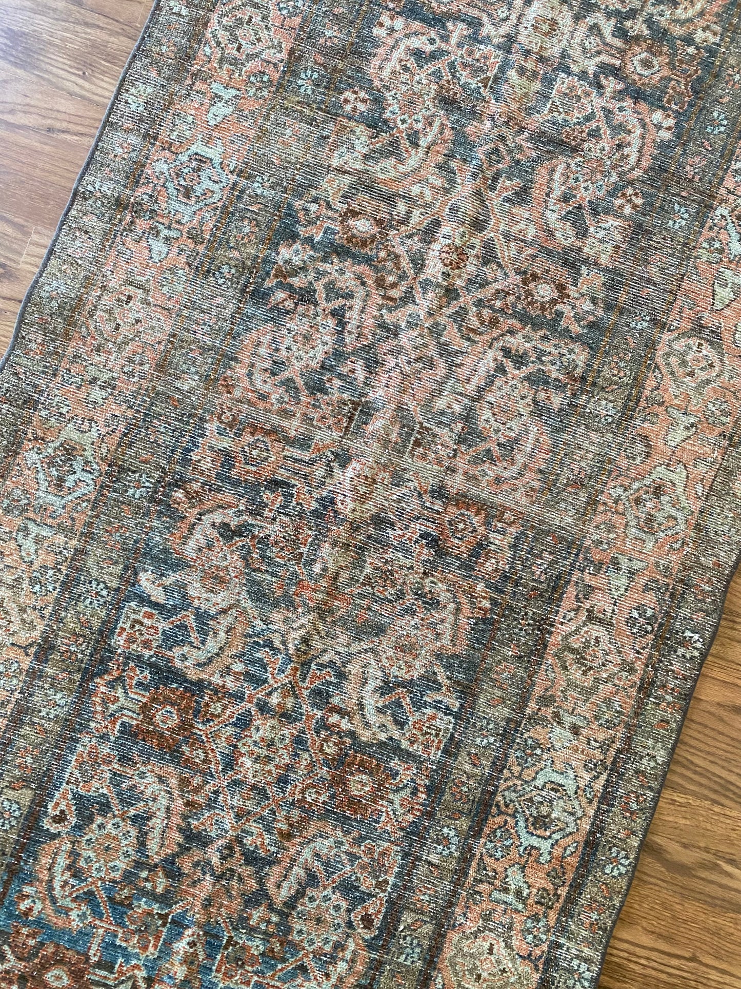 Long vintage runner rug 3x12 kitchen or hallway