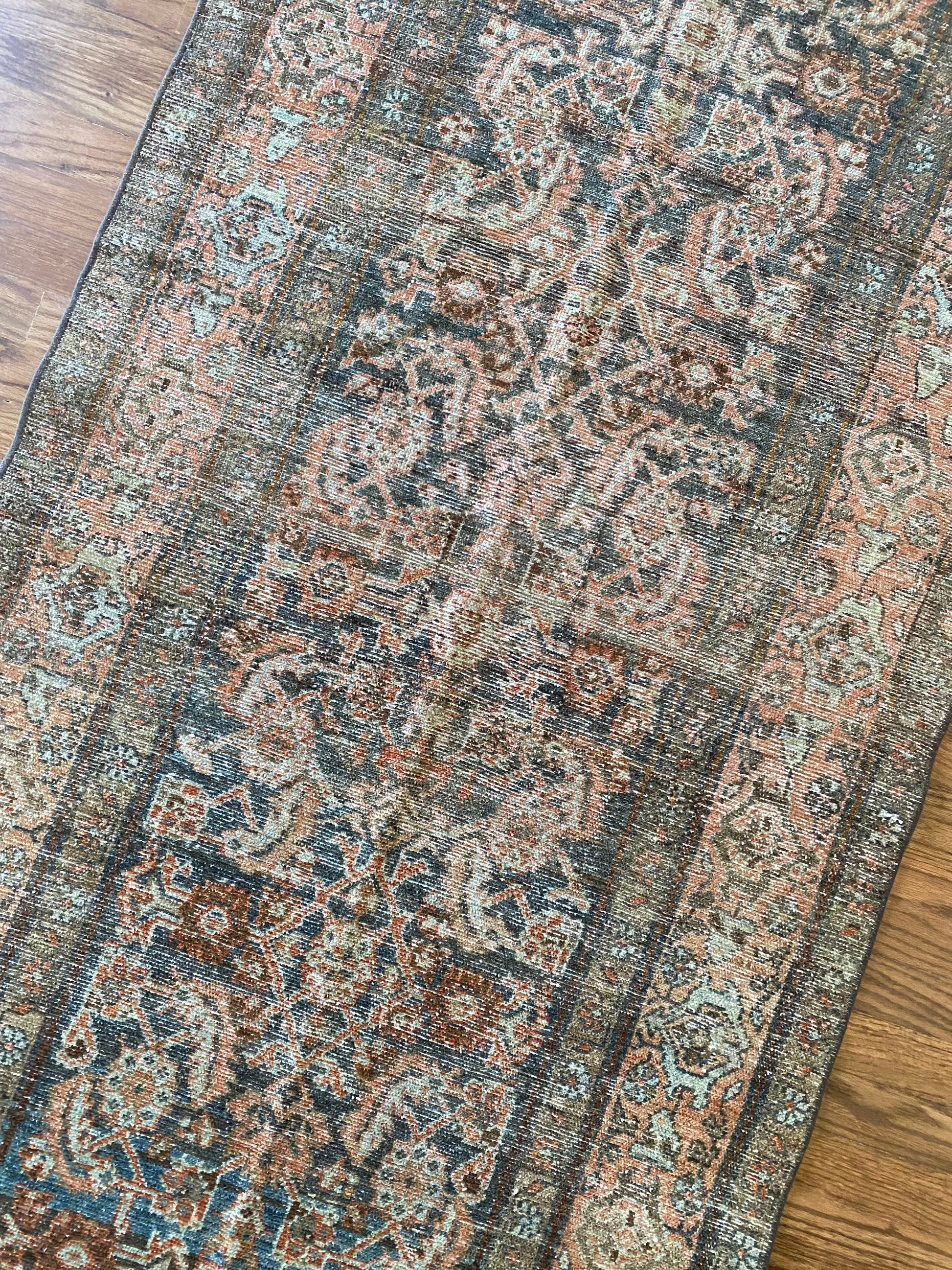 Long vintage runner rug 3x12 kitchen or hallway