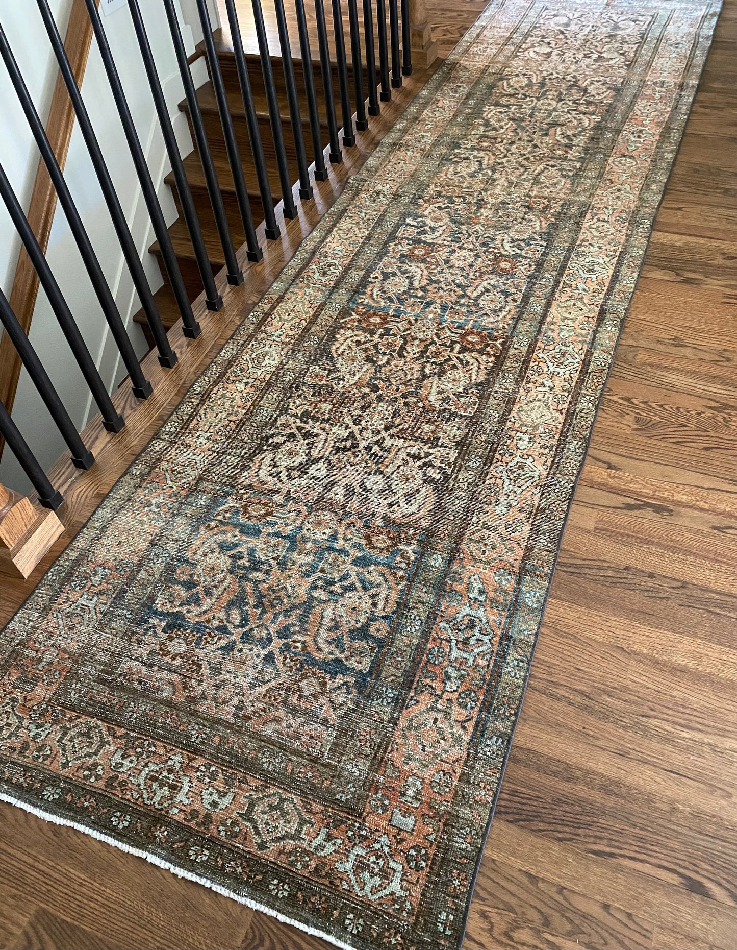 Antique Malayer Wool Runner 3’1"x12’4" – Hand-Knotted Long Statement Runner | Nicole