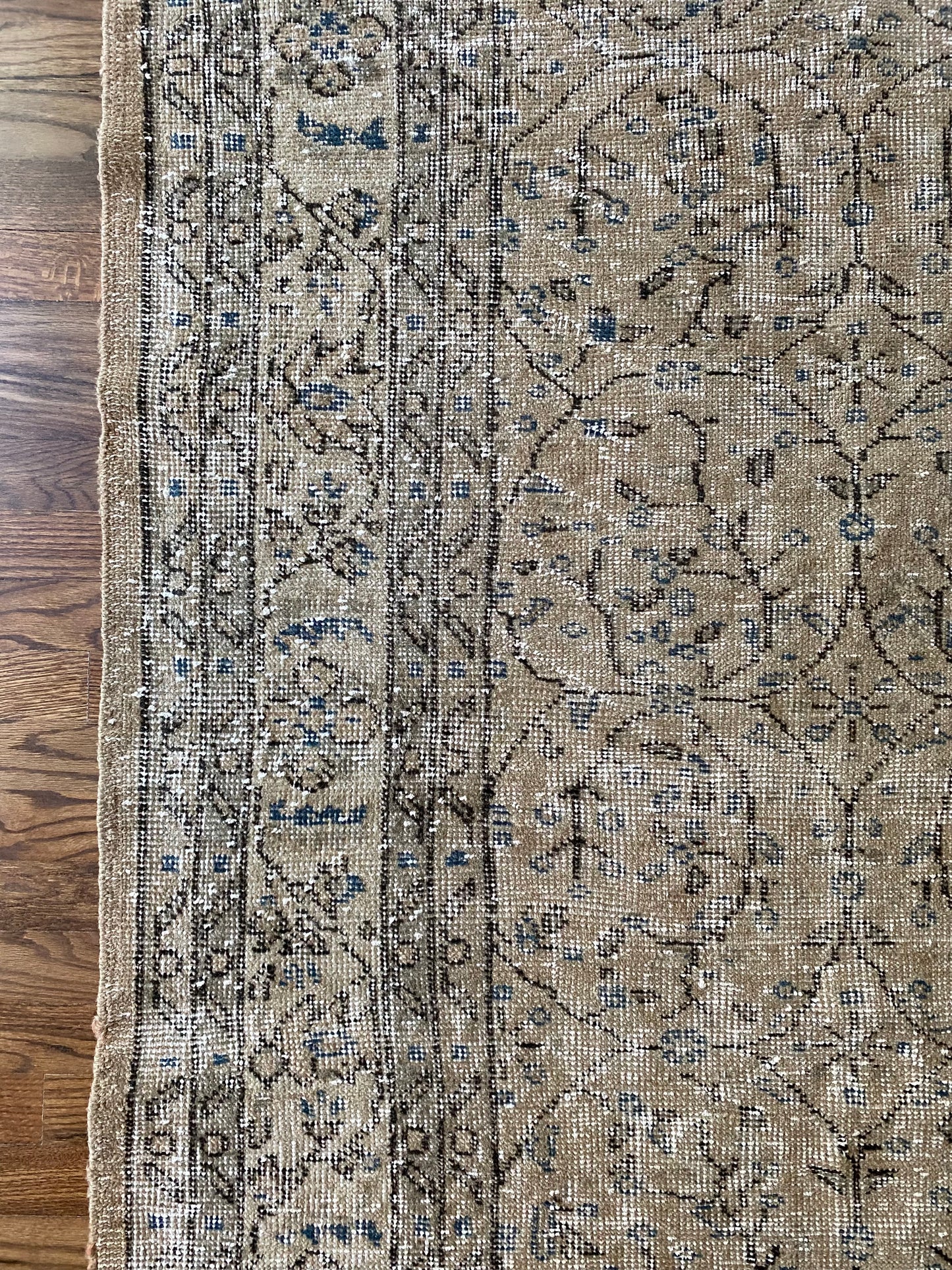 Vintage Turkish Wool Area Rug 7’11’x10’8" – Hand-Knotted Neutral Rug | Collins