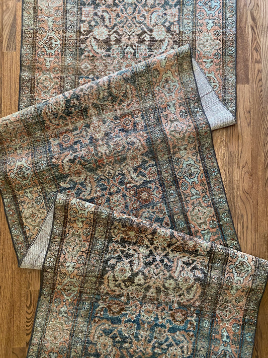 Antique Malayer Wool Runner 3’1"x12’4" – Hand-Knotted Long Statement Runner | Nicole