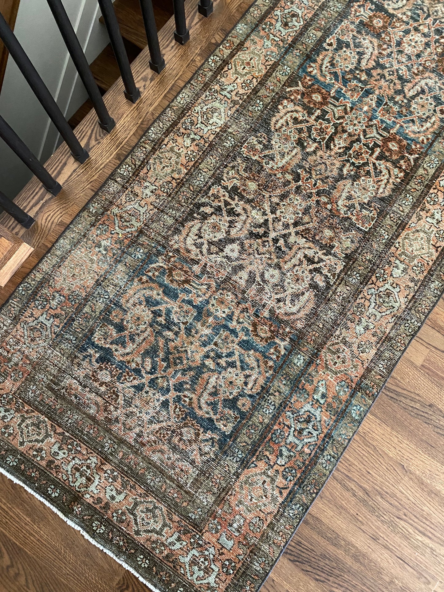 Antique Malayer Wool Runner 3’1"x12’4" – Hand-Knotted Long Statement Runner | Nicole