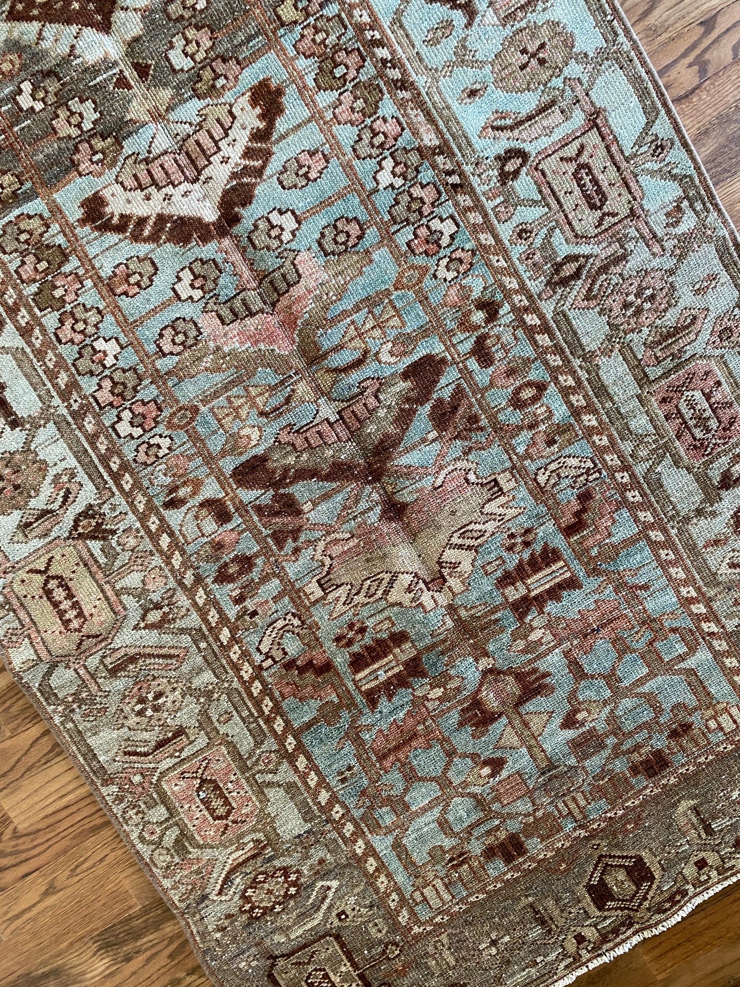 Antique Wool Runner 3’5"x10’3" – Hand-Knotted Statement Runner | Adria