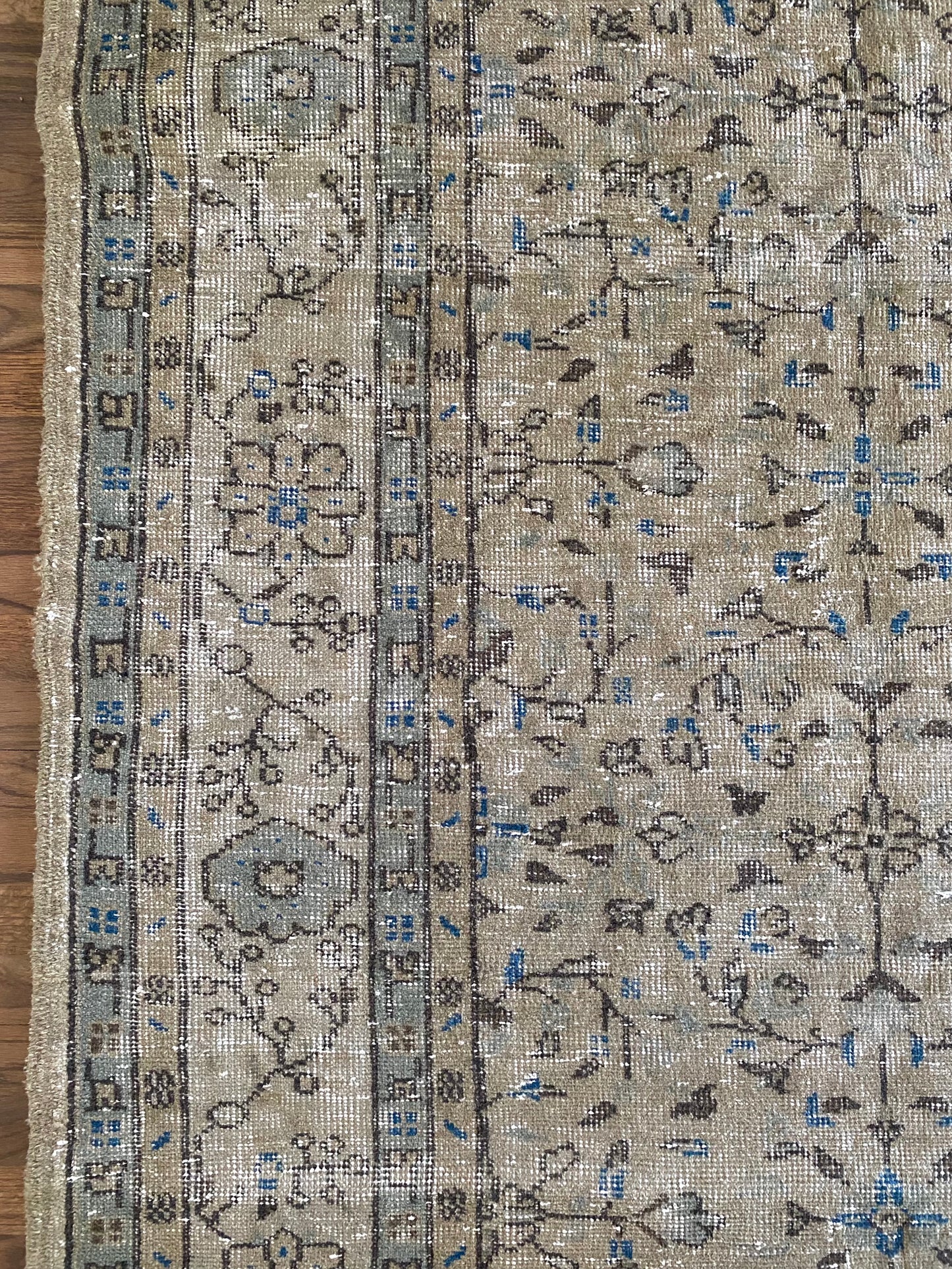 Vintage Turkish Wool Area Rug 9’4x12’2” – Hand-Knotted Neutral Rug | Rory