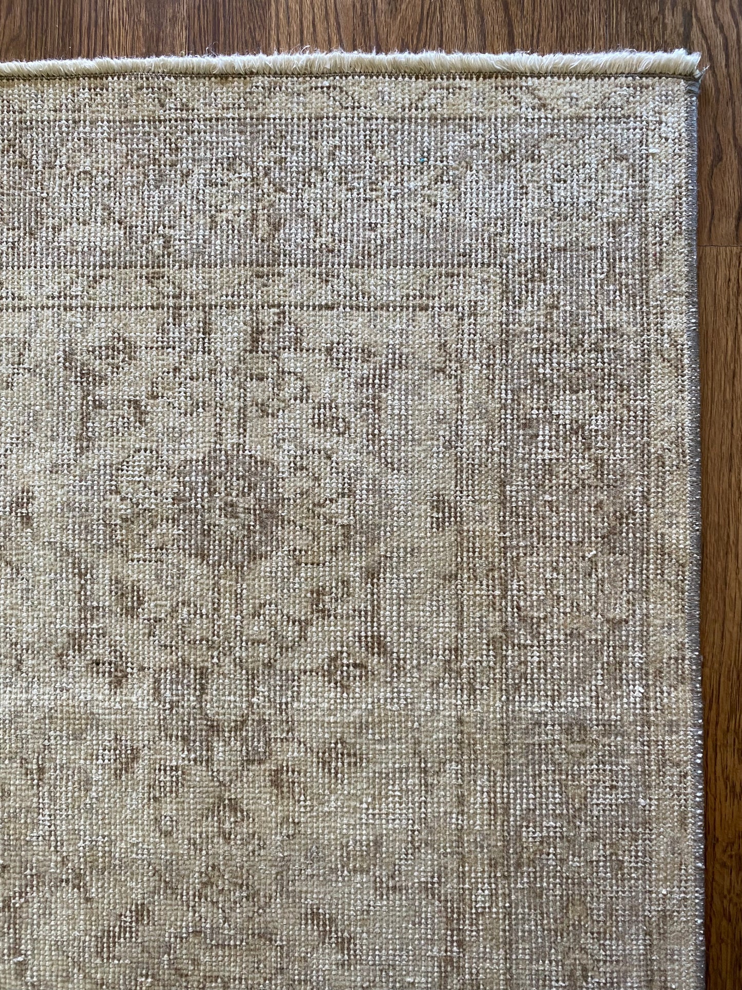 Vintage Turkish Wool Rug 3’9”x6’6.5” – Hand-Knotted Neutral Scatter Rug | Eloise
