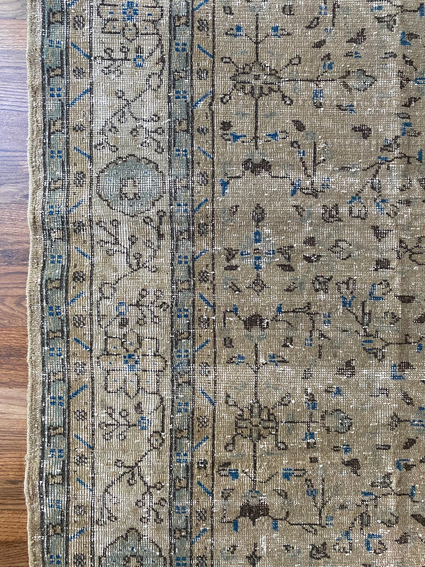 Vintage Turkish Wool Area Rug 9’4x12’2” – Hand-Knotted Neutral Rug | Rory