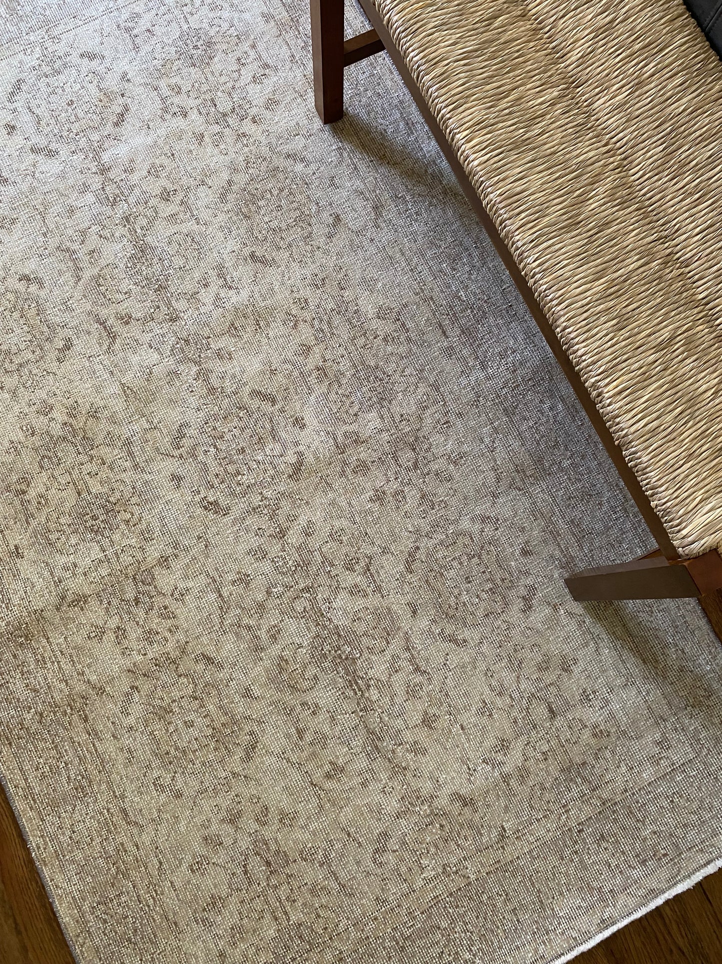 Vintage Turkish Wool Rug 3’9”x6’6.5” – Hand-Knotted Neutral Scatter Rug | Eloise