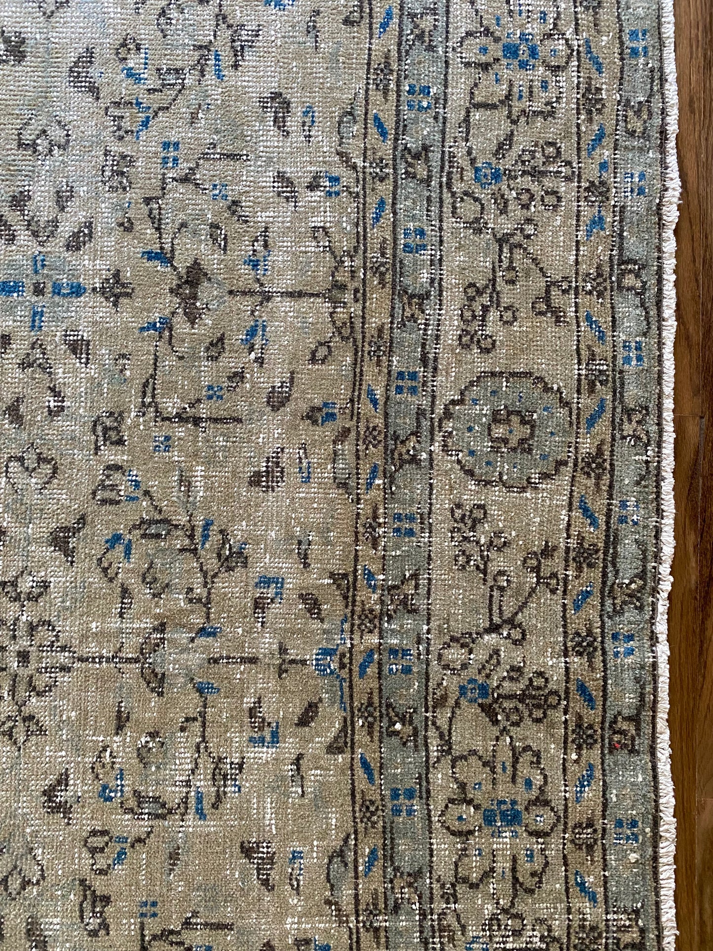 Vintage Turkish Wool Area Rug 9’4x12’2” – Hand-Knotted Neutral Rug | Rory