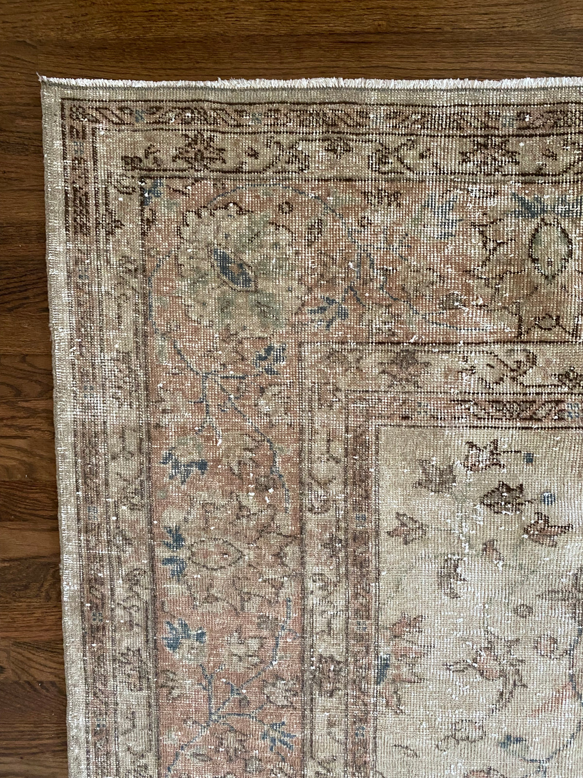 Vintage Turkish Wool Area Rug 10’2”x13’– Hand-Knotted Large Floral Rug | Hannah