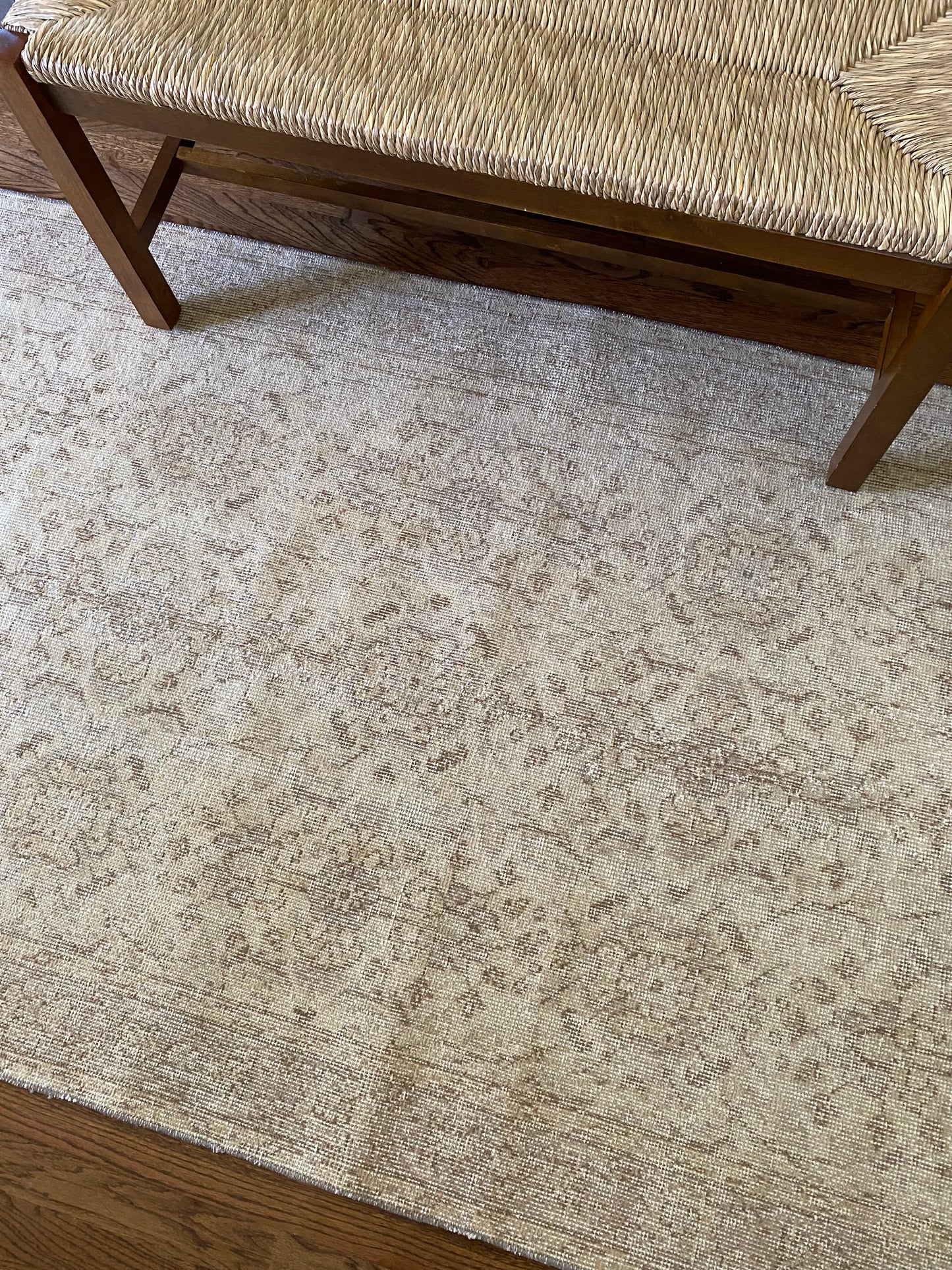 Vintage Turkish Wool Rug 3’9”x6’6.5” – Hand-Knotted Neutral Scatter Rug | Eloise