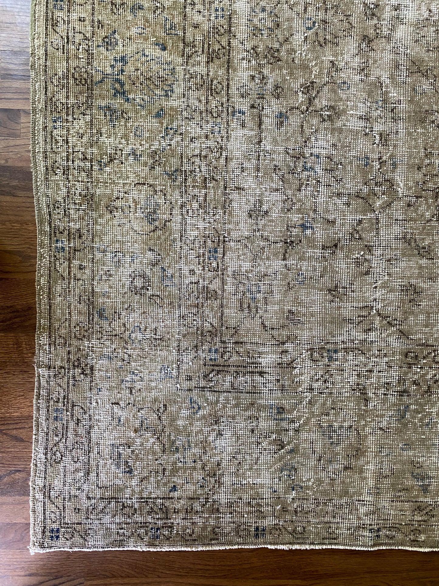 Vintage Turkish Wool Area Rug 9’10”x12’9.5” – Hand-Knotted Neutral Rug | Eden
