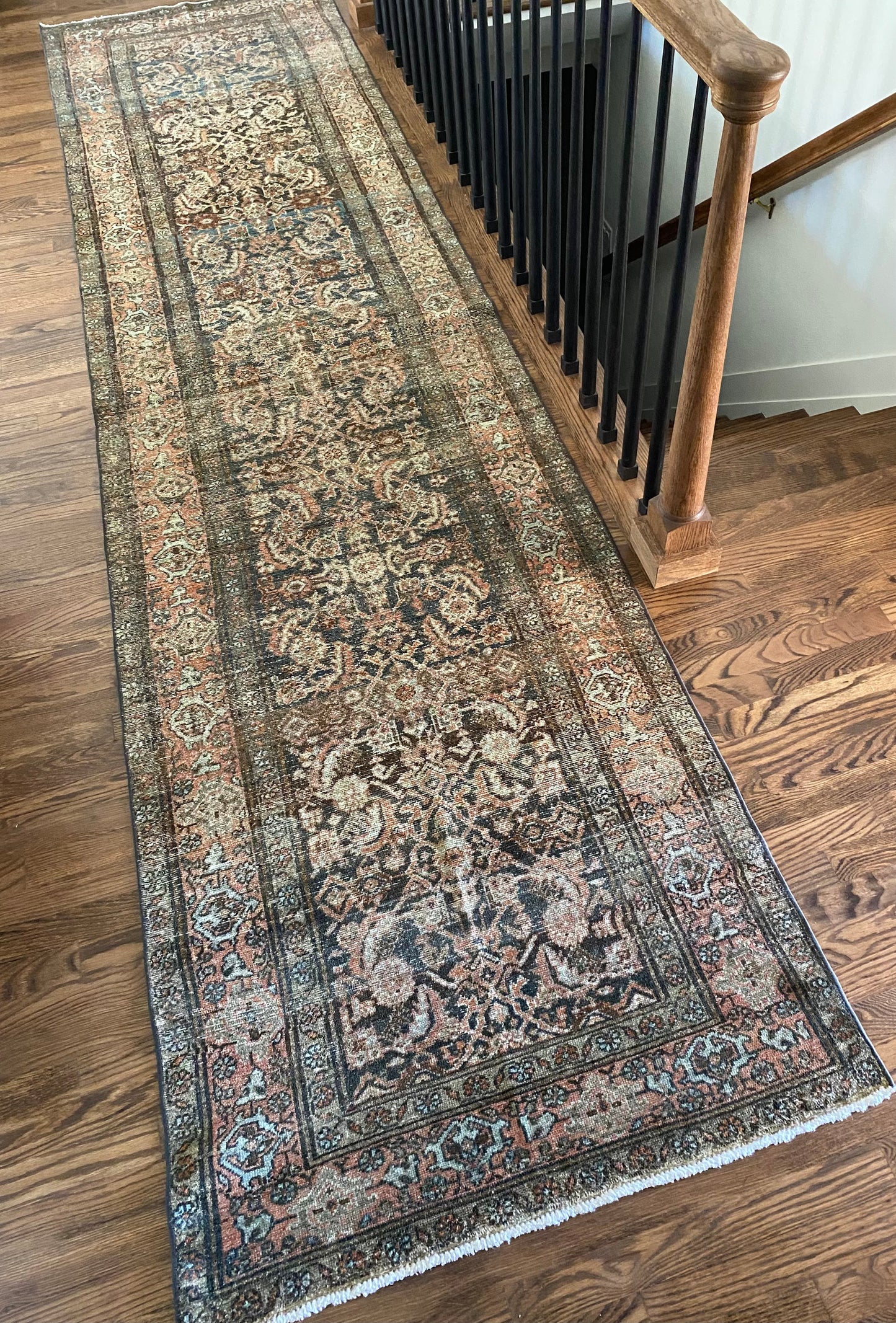 Antique Malayer Wool Runner 3’1"x12’4" – Hand-Knotted Long Statement Runner | Nicole