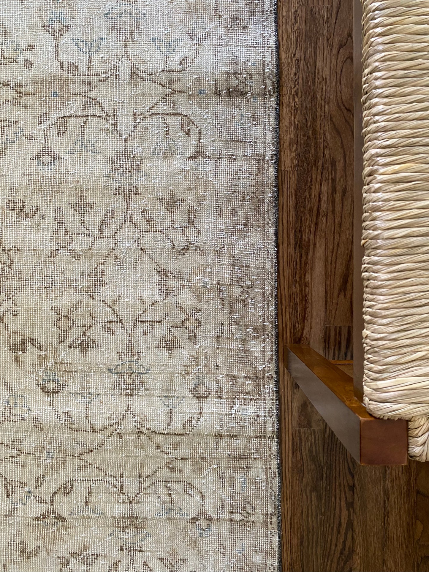 Vintage Turkish Wool Rug 3’10”x6’11” – Hand-Knotted Neutral Scatter Rug | Kendyl