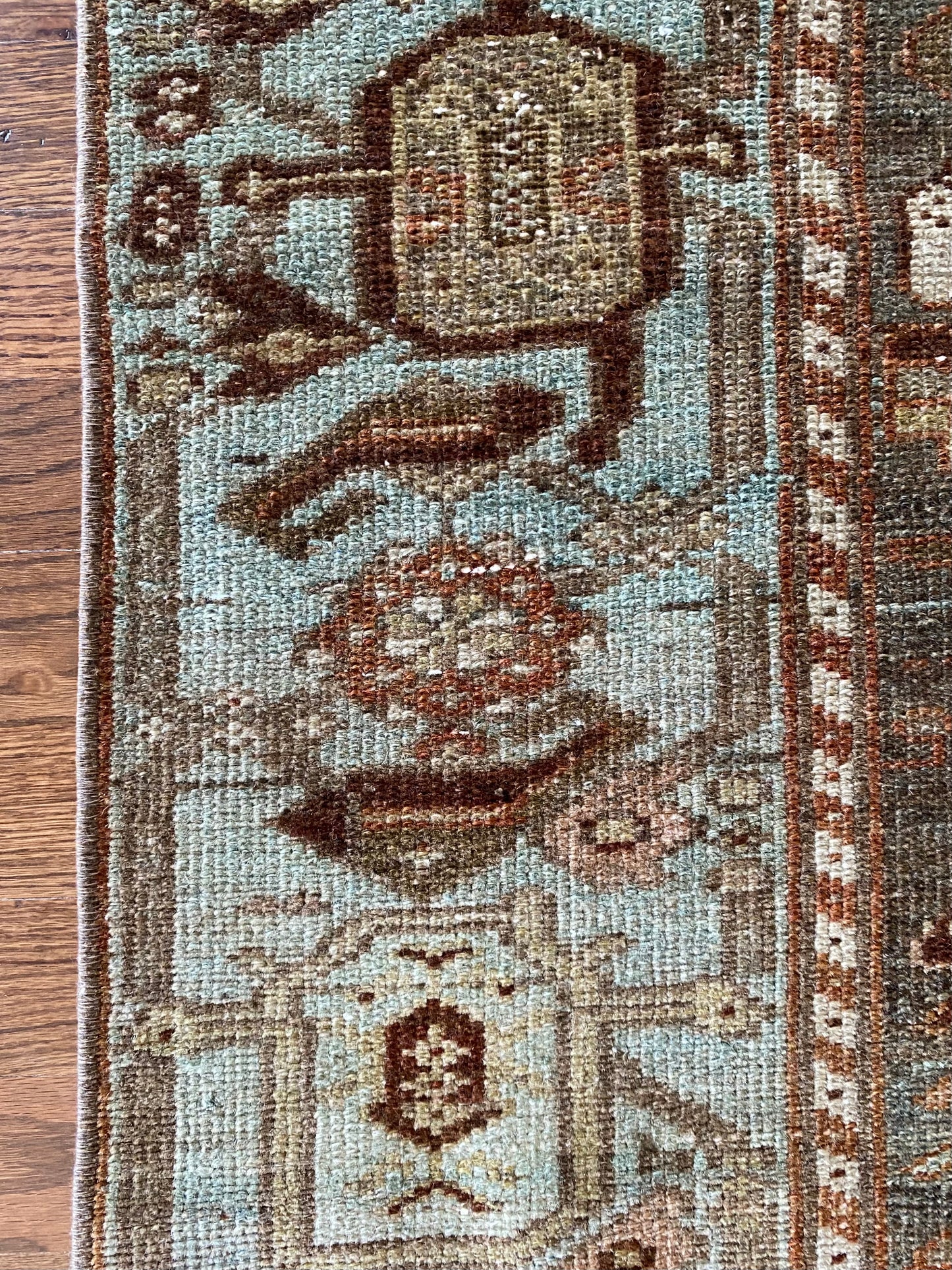 Antique Wool Runner 3’5"x10’3" – Hand-Knotted Statement Runner | Adria