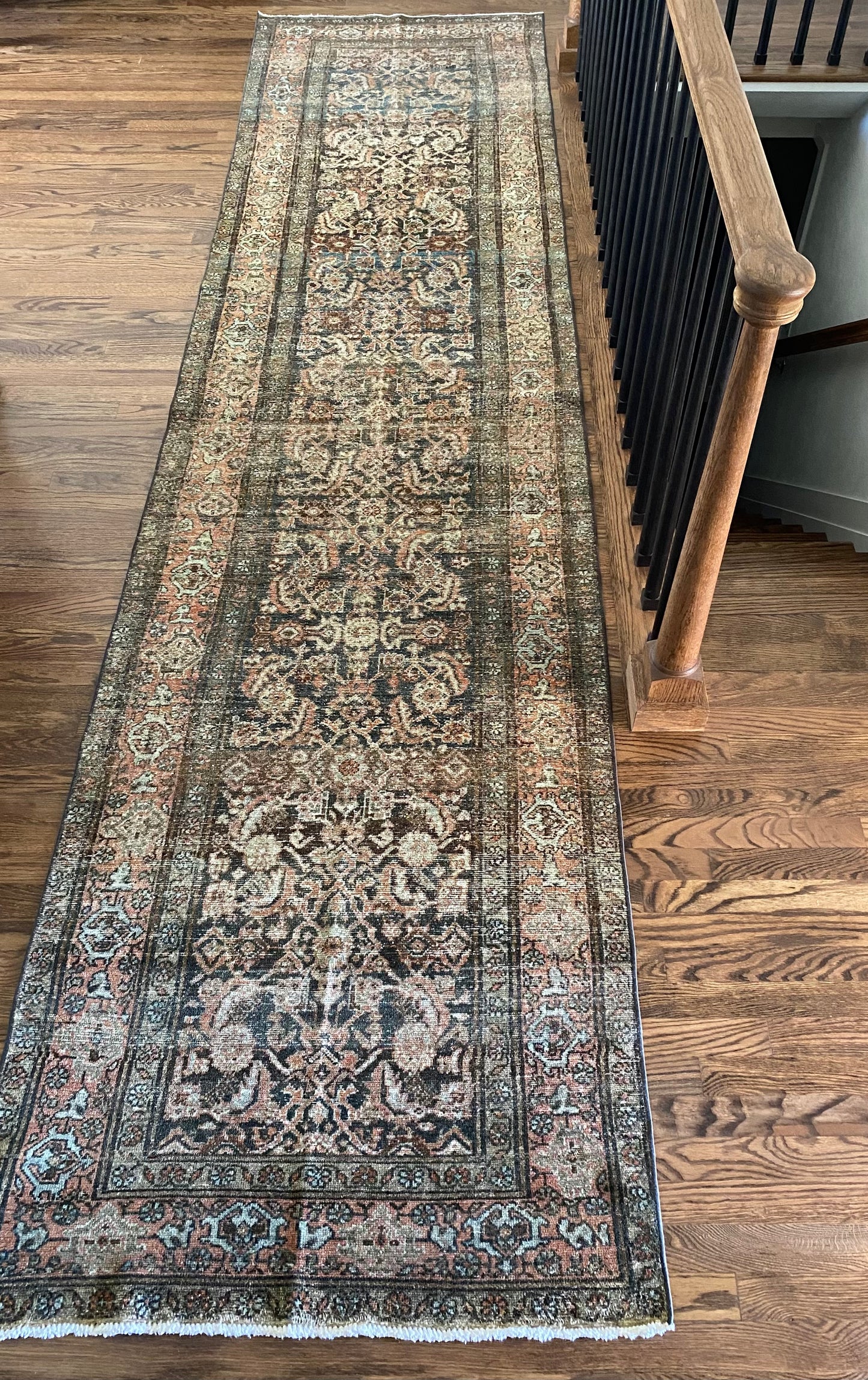 Antique Malayer Wool Runner 3’1"x12’4" – Hand-Knotted Long Statement Runner | Nicole