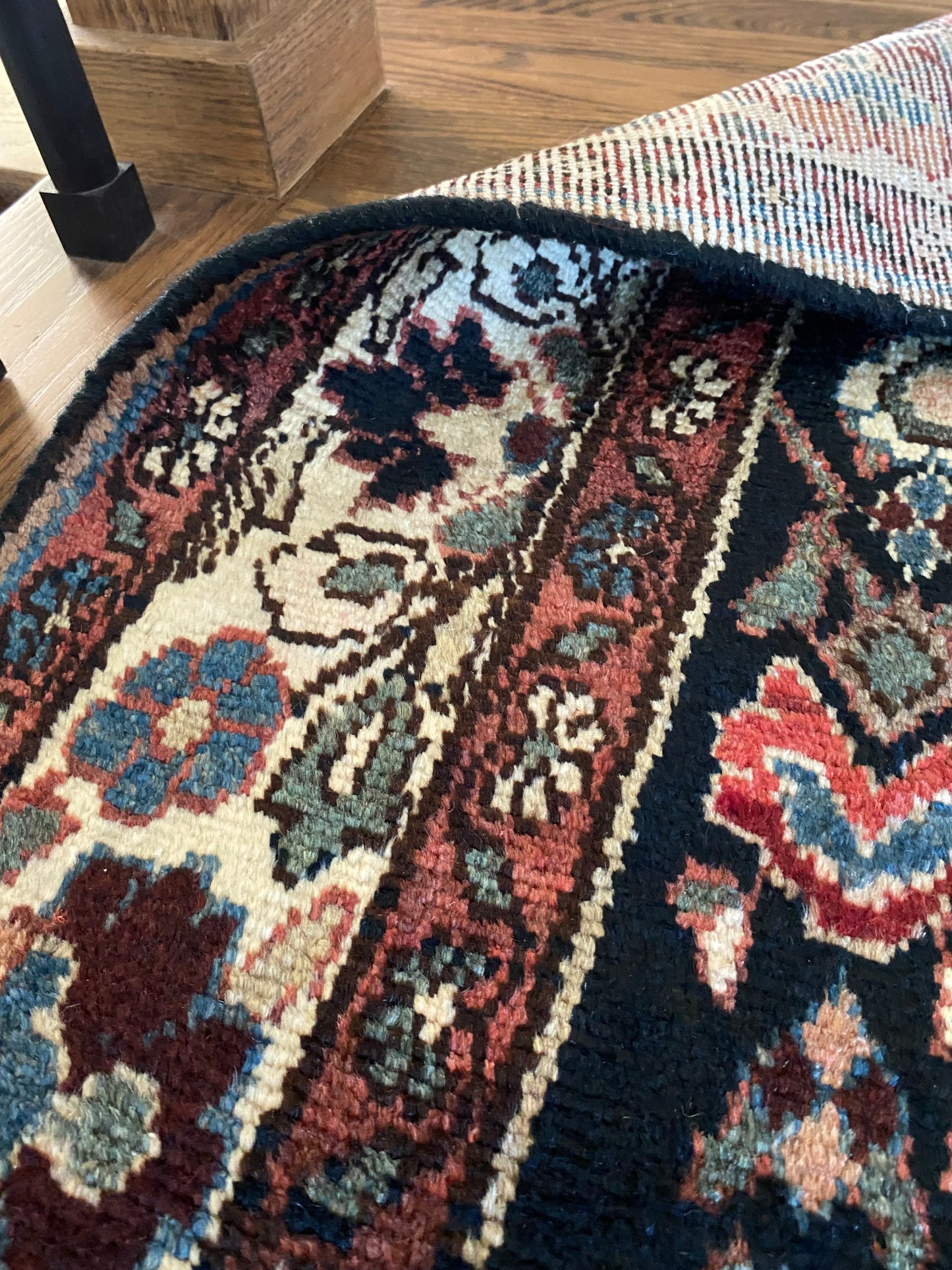 Vintage Malayer Wool Runner 3’4"x10’1" – Hand-Knotted Moody Navy Runner | Marci
