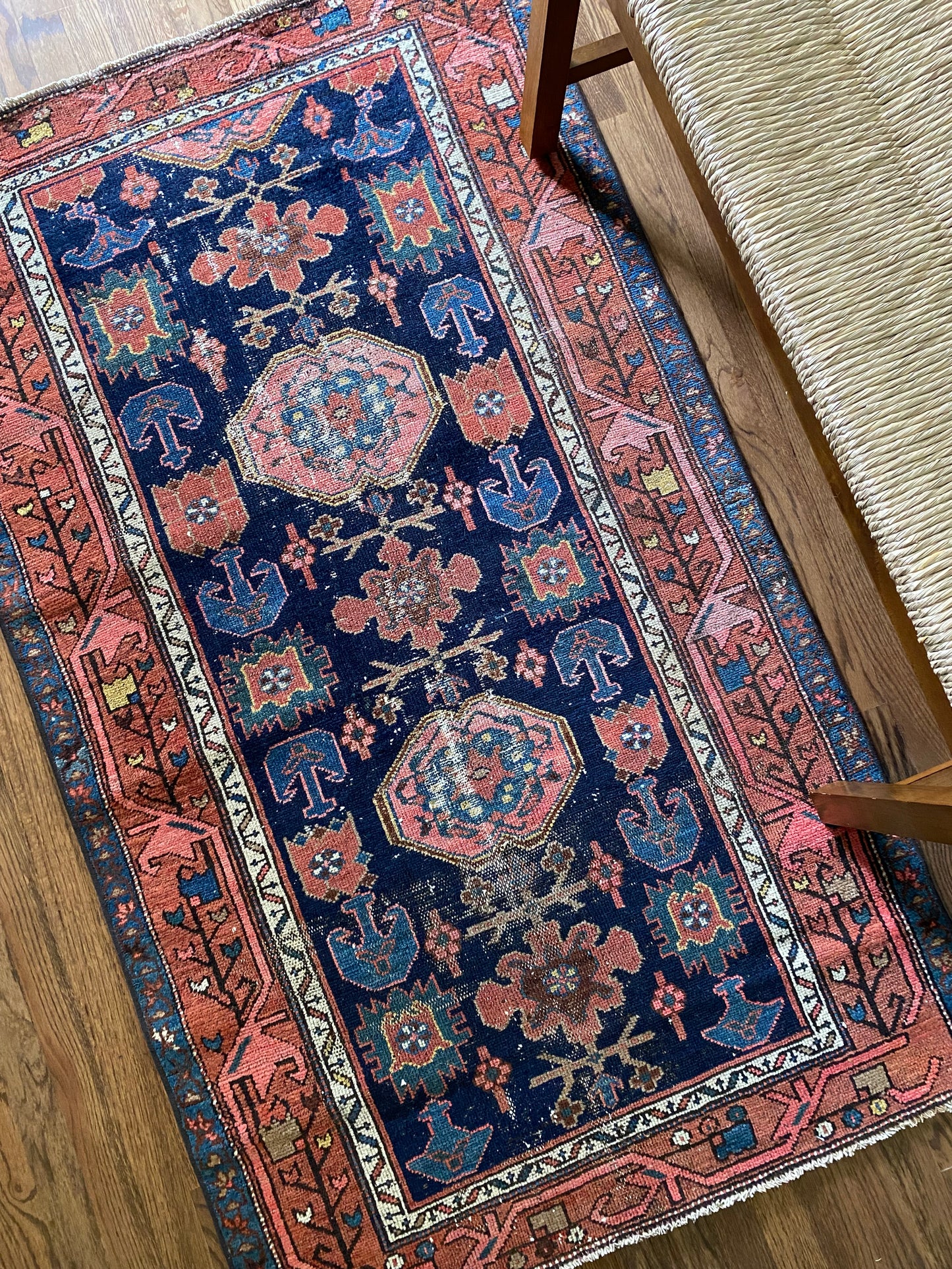 Antique Persian Rug 3’2.5” x 5’6.5” – Hand-Knotted Colorful Scatter Rug | Dakota