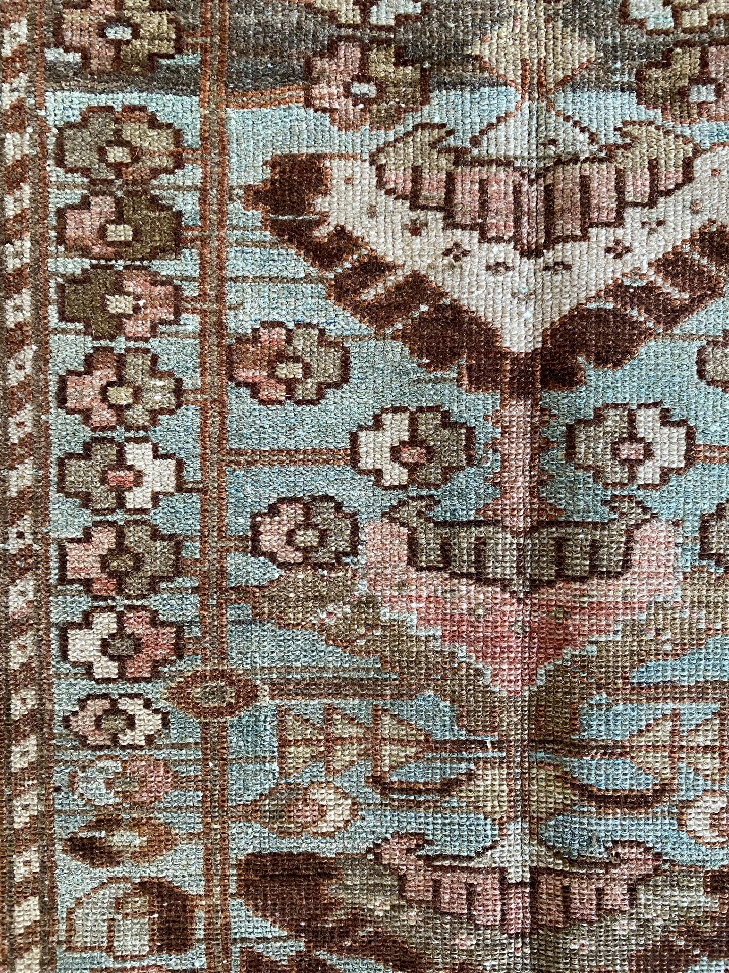 Antique Wool Runner 3’5"x10’3" – Hand-Knotted Statement Runner | Adria