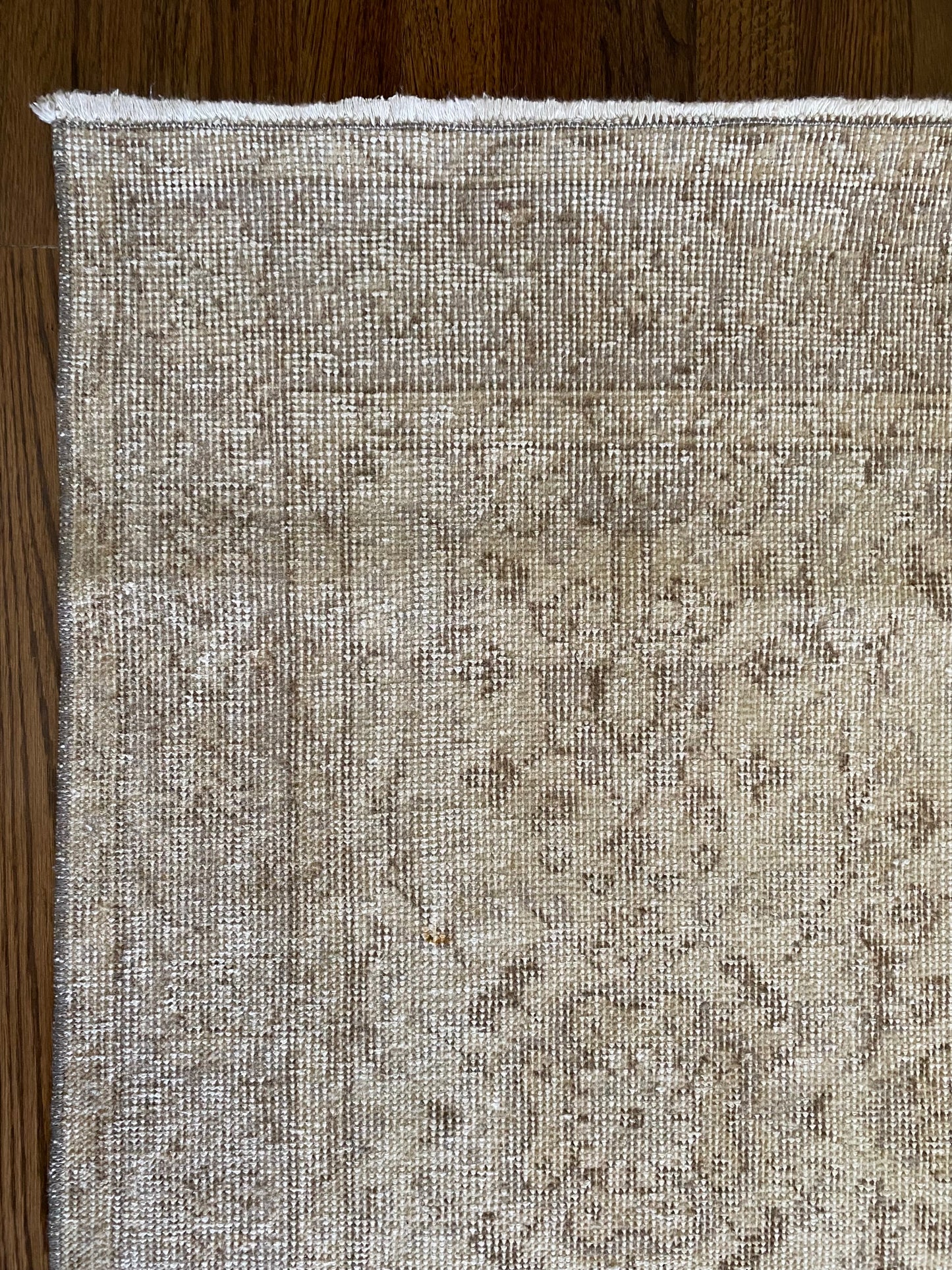 Vintage Turkish Wool Rug 3’9”x6’6.5” – Hand-Knotted Neutral Scatter Rug | Eloise